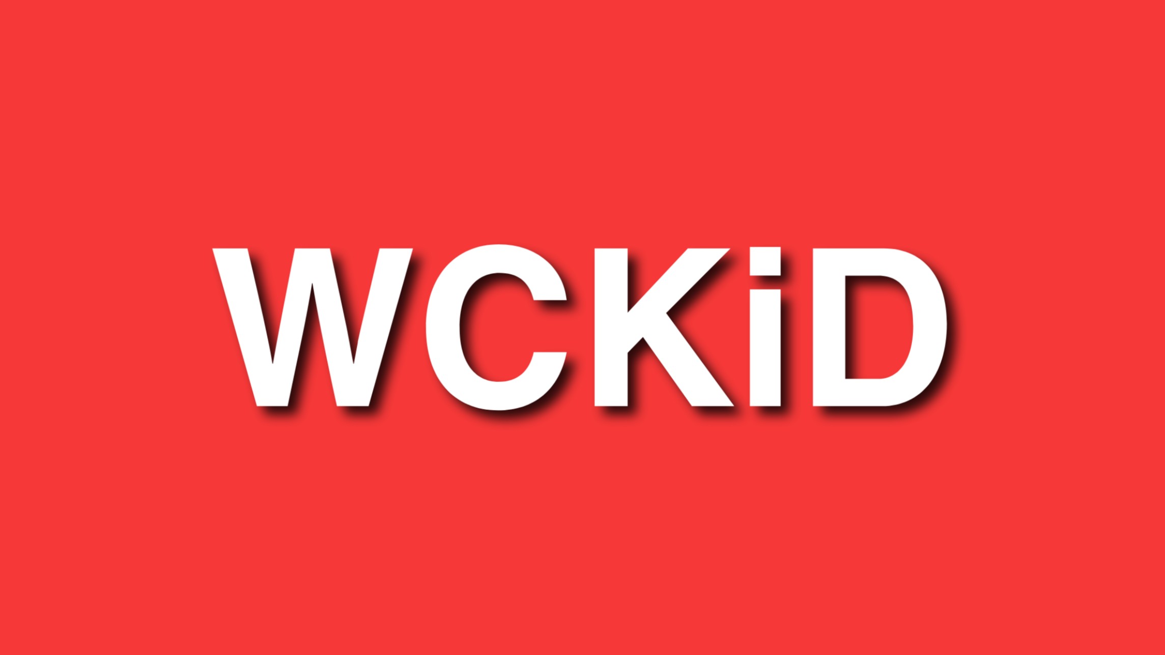 WCKiD Typography Red Background 2289x1288