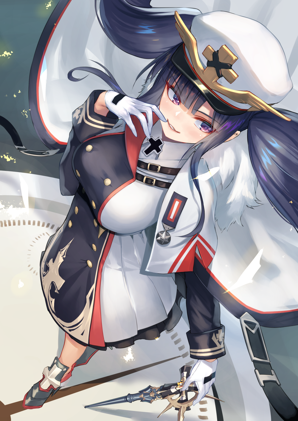 Anime Anime Girls Digital Art Artwork Portrait Display Shimozuki Shio Azur Lane Uniform High Angle 1000x1412