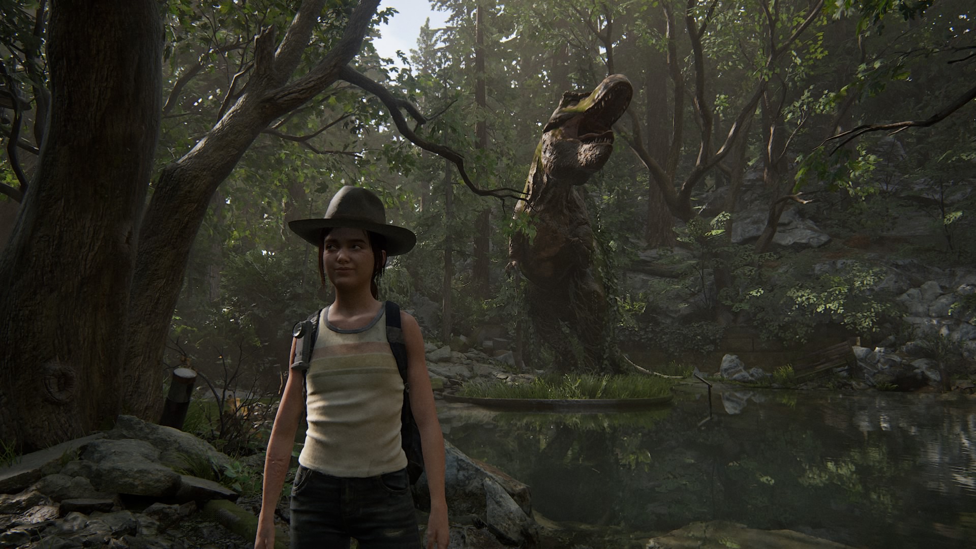 The Last Of Us 2 Ellie Video Games PlayStation 4 Sony Dinosaurs Tyrannosaurus Rex 1920x1080