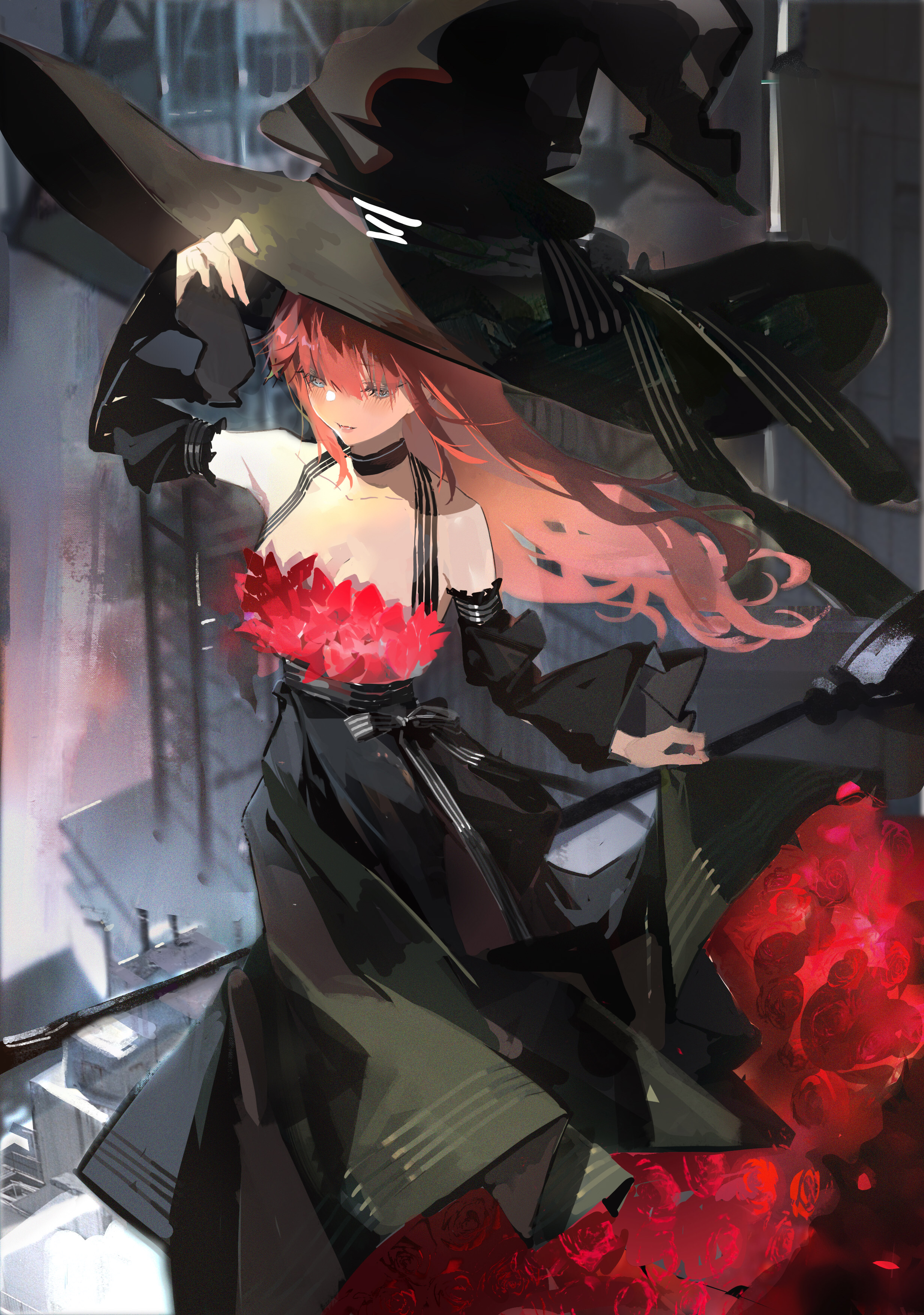 Anime Anime Girls Songruan Witch Witch Hat Dress Redhead 2465x3508