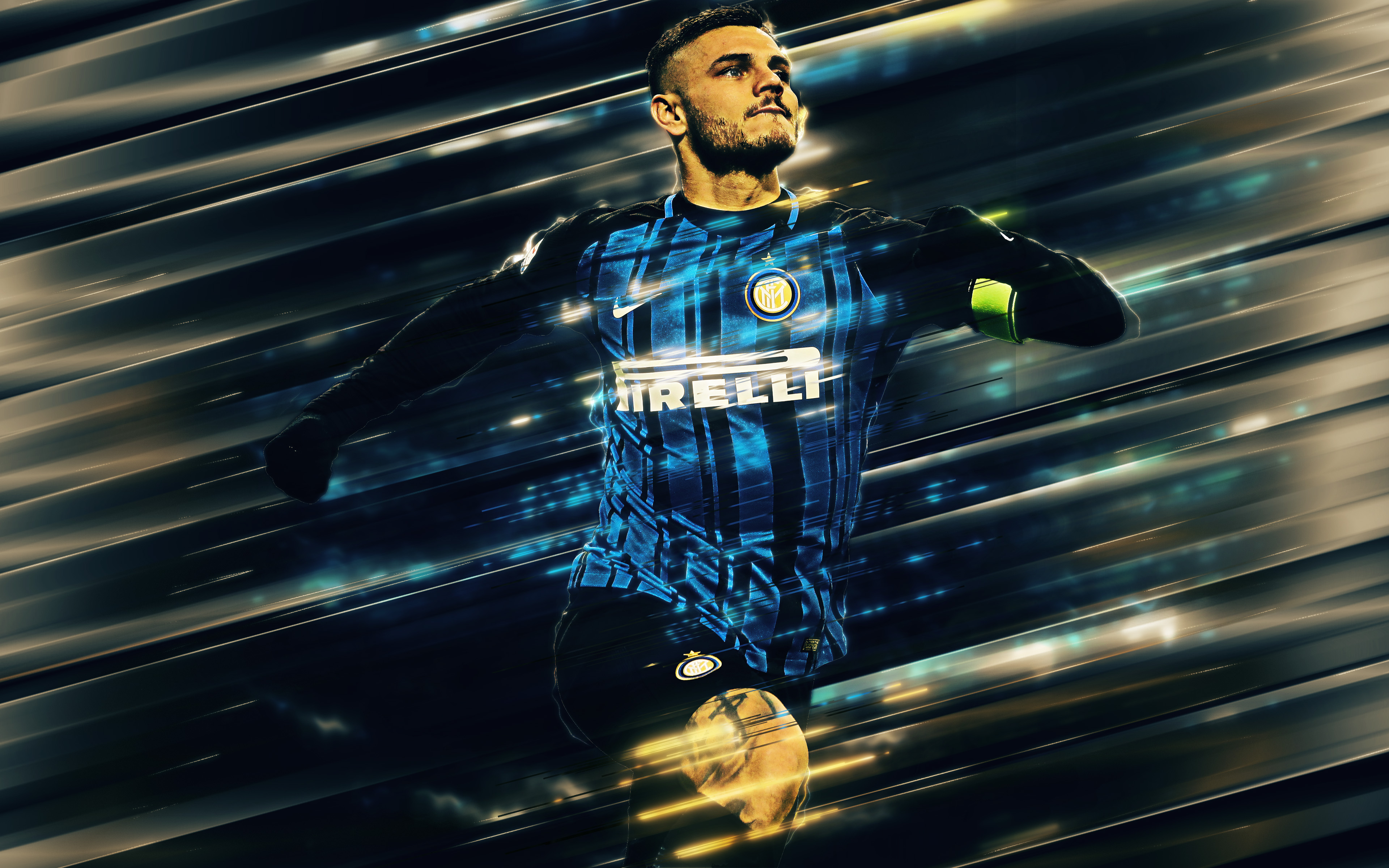 Argentinian Inter Milan Mauro Icardi Soccer 3840x2400