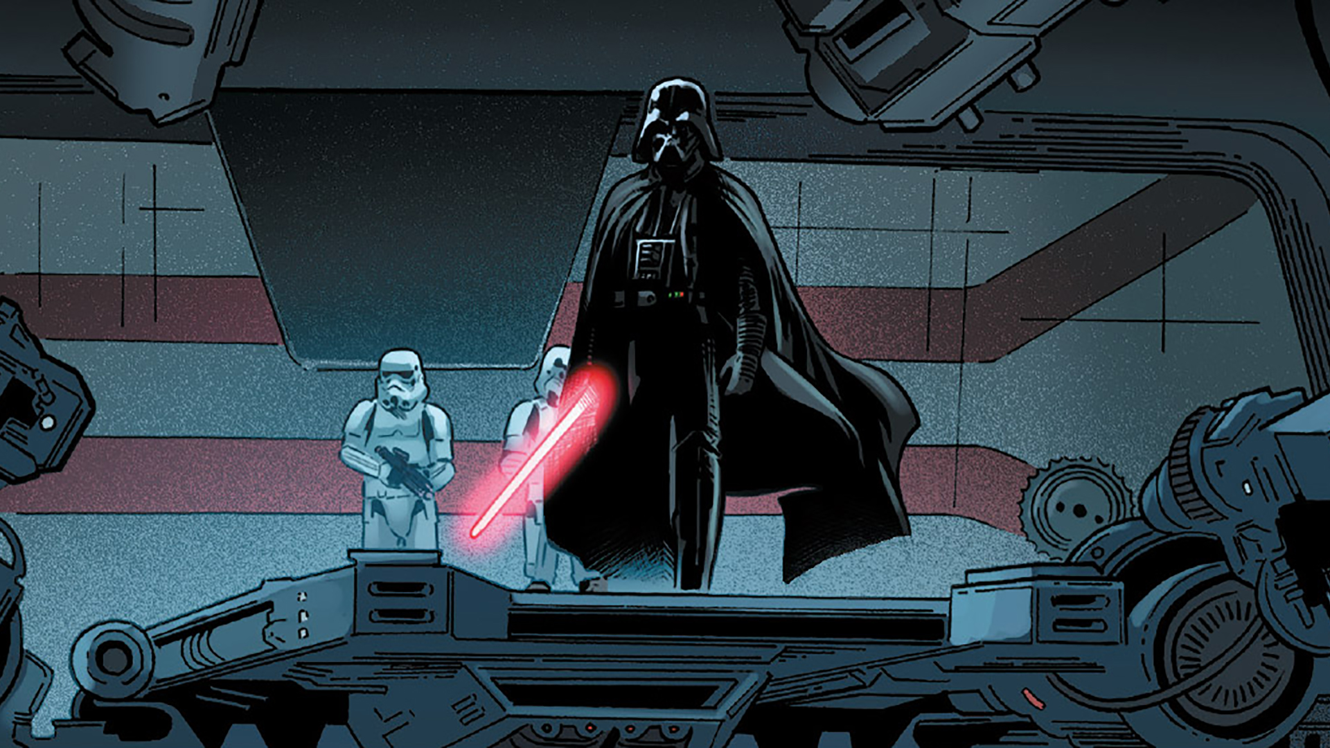 Darth Vader Lightsaber Star Wars Stormtrooper 1920x1080