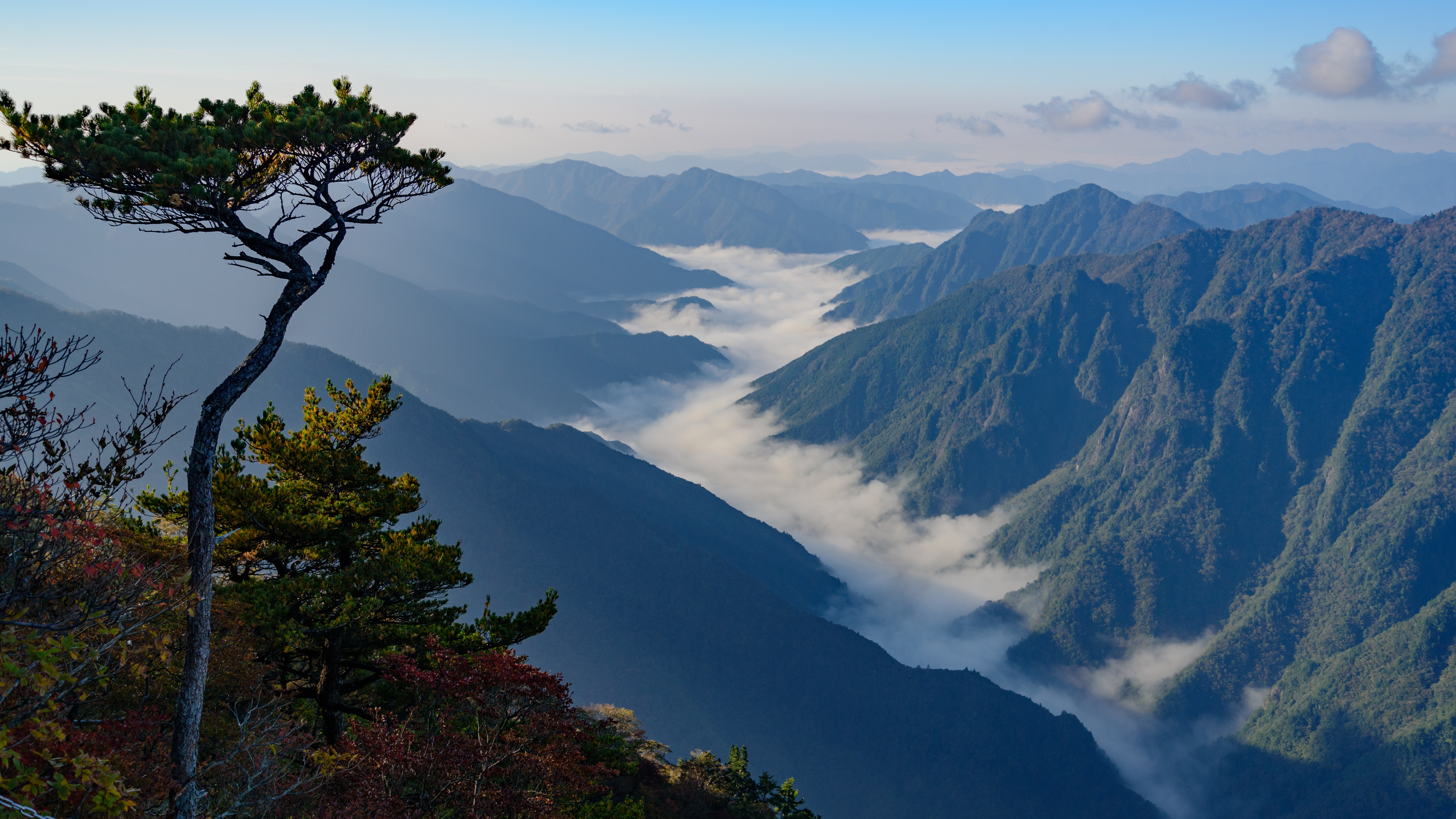 Fog Japan Landscape Mountain Nature Valley 6016x3384