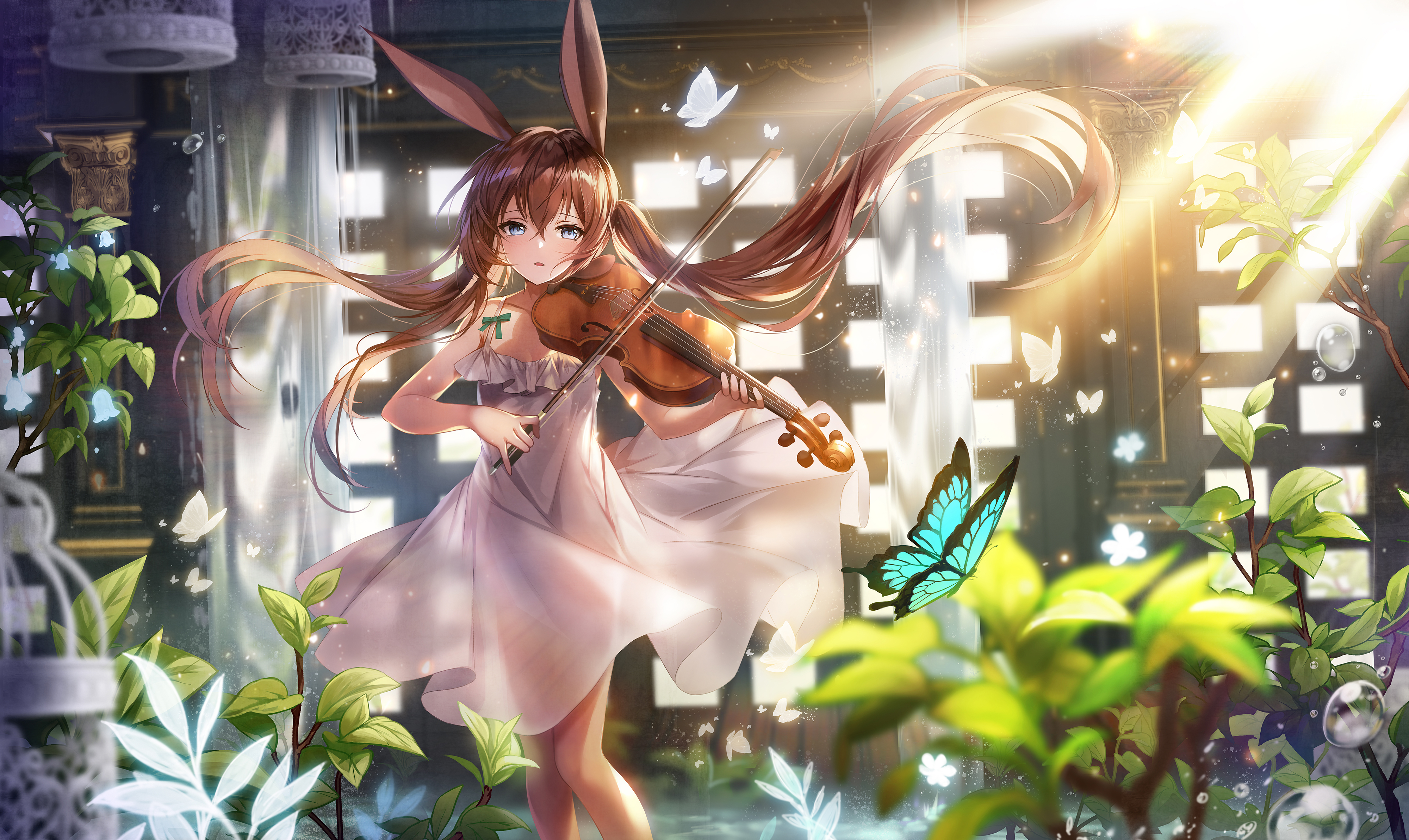 Fiddle Garden Summer Sun Arknights Anime 4000x2385