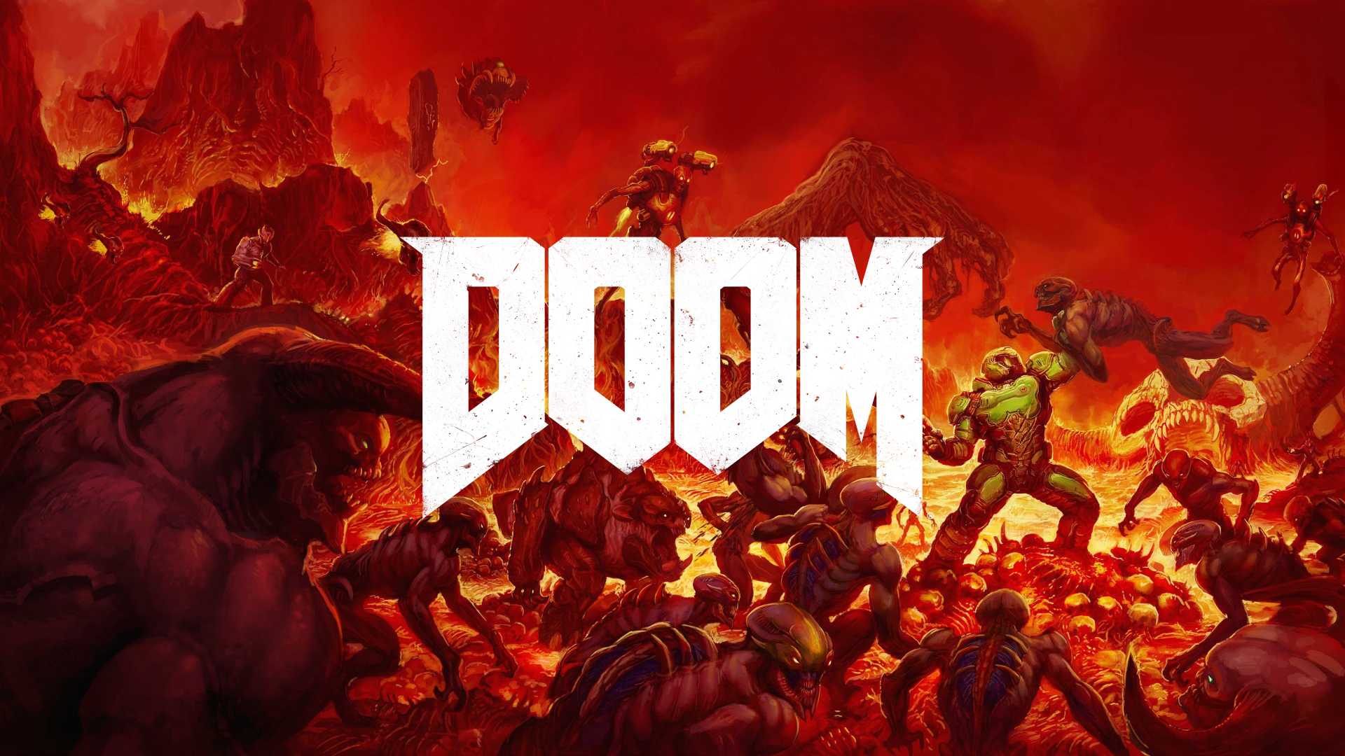 DOOM Eternal Doom Guy Demon Inferno Red 1920x1080