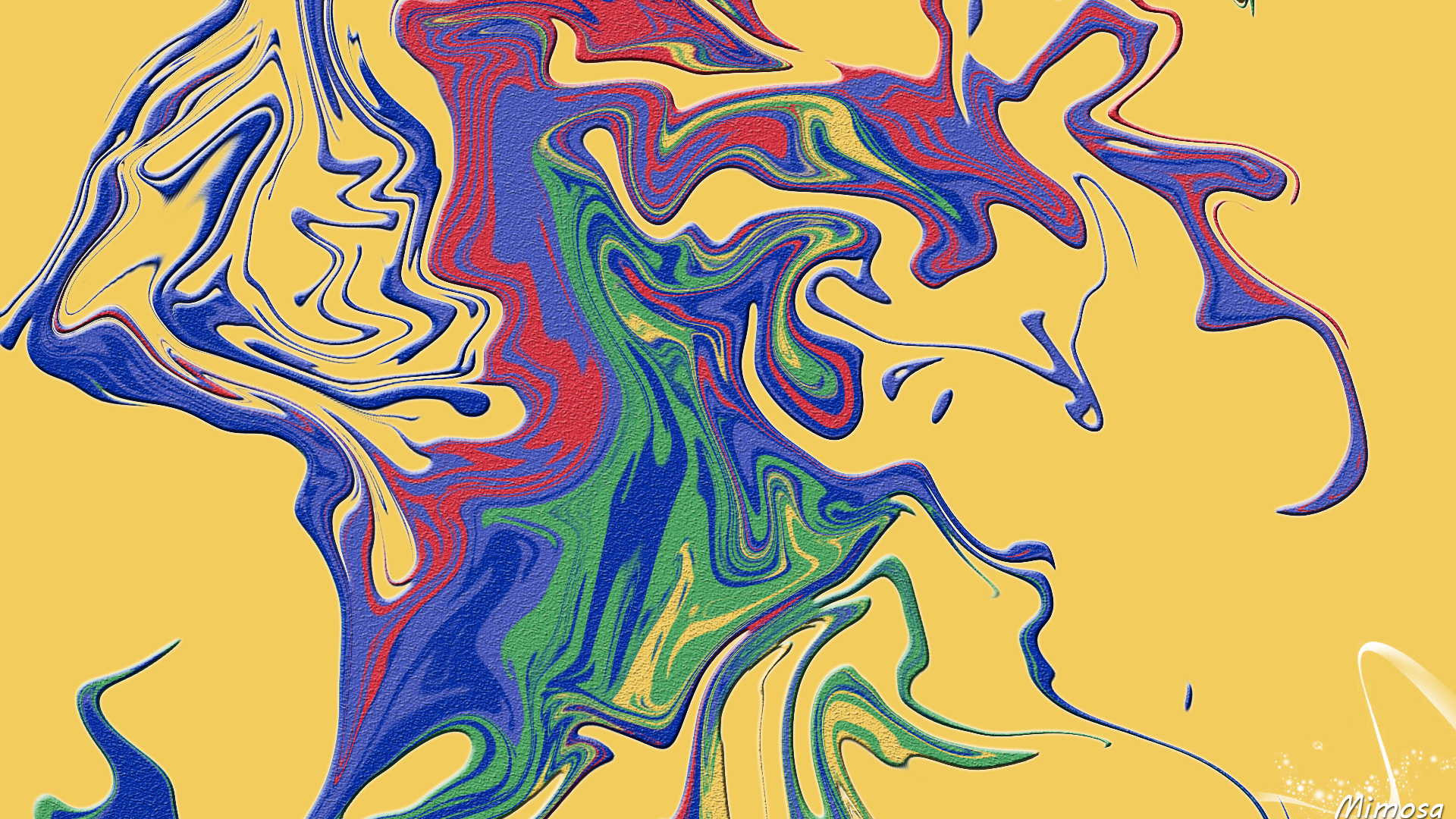 Abstract Artistic Colors Digital Art Yellow 1920x1080