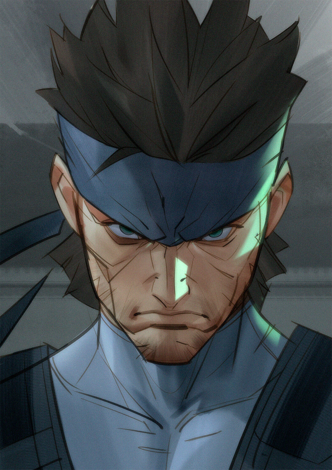Drawing Metal Gear Solid Solid Snake Video Game Art Video Game Characters Digital Art Men Blue Eyes  1080x1528