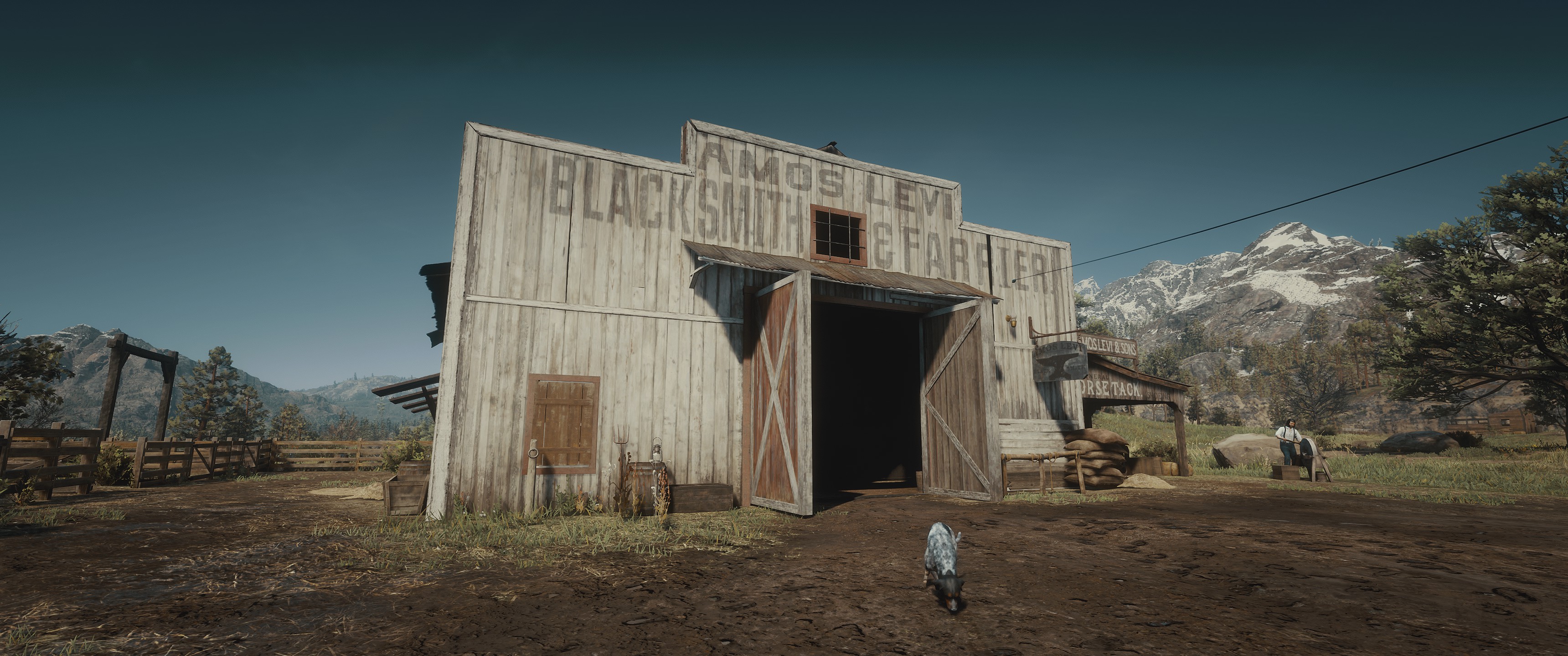 Red Dead Redemption 2 Valentine Town Ultrawide Video Games 3440x1440