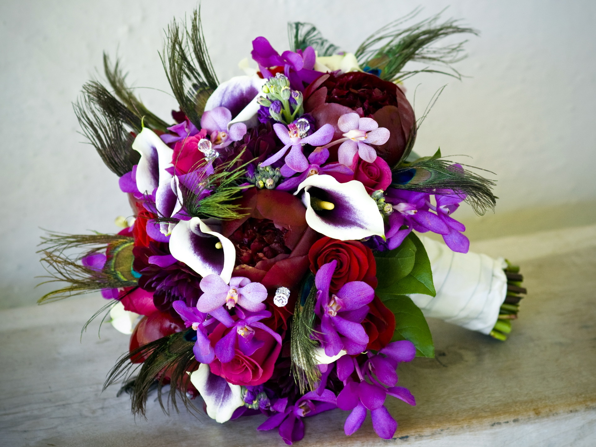 Bouquet Colorful Flower Orchid 1920x1440