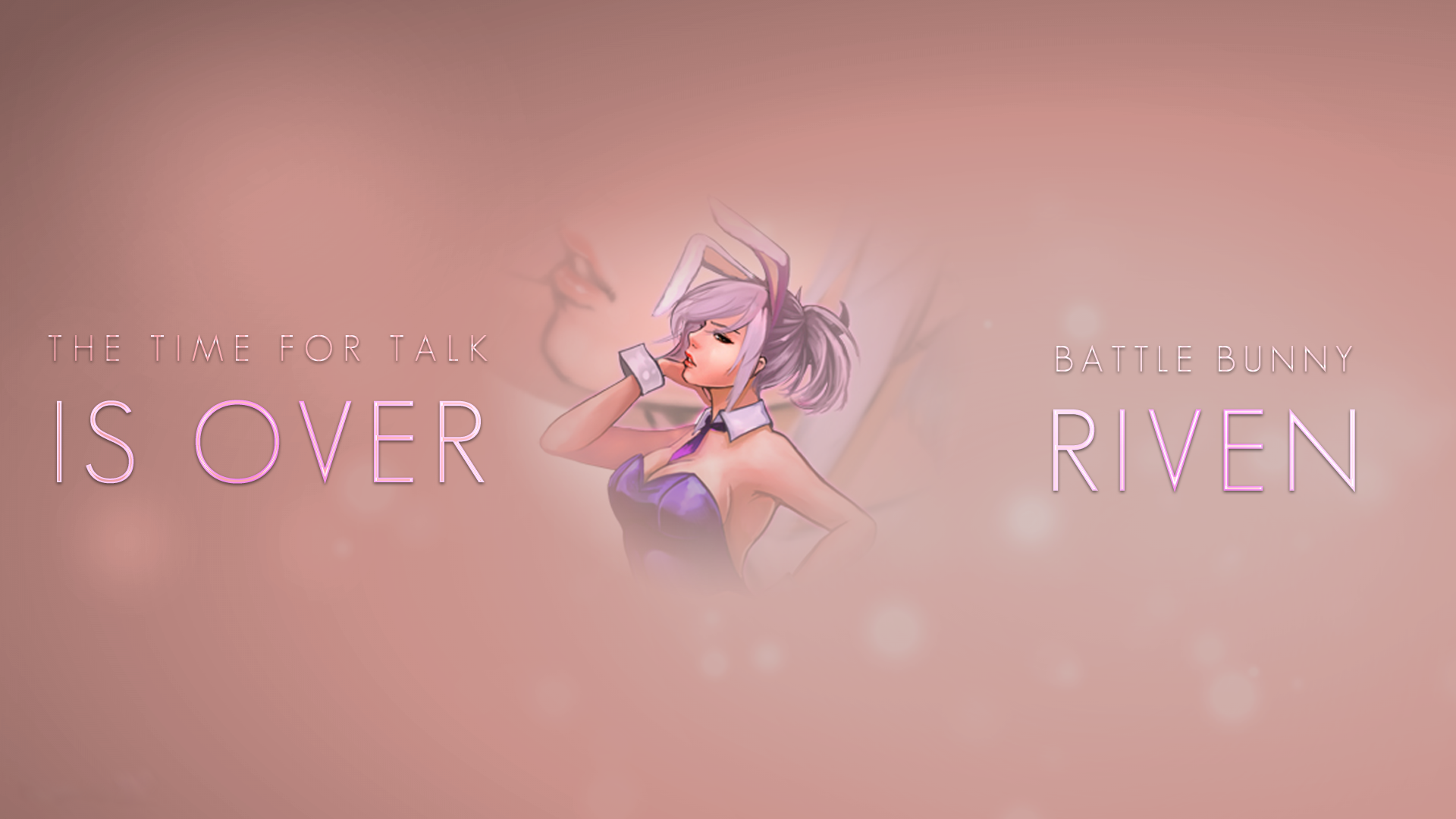 League Of Legends Riven Riven League Of Legends Simple Background Quote Bunny Girl Bunny Ears 1920x1080