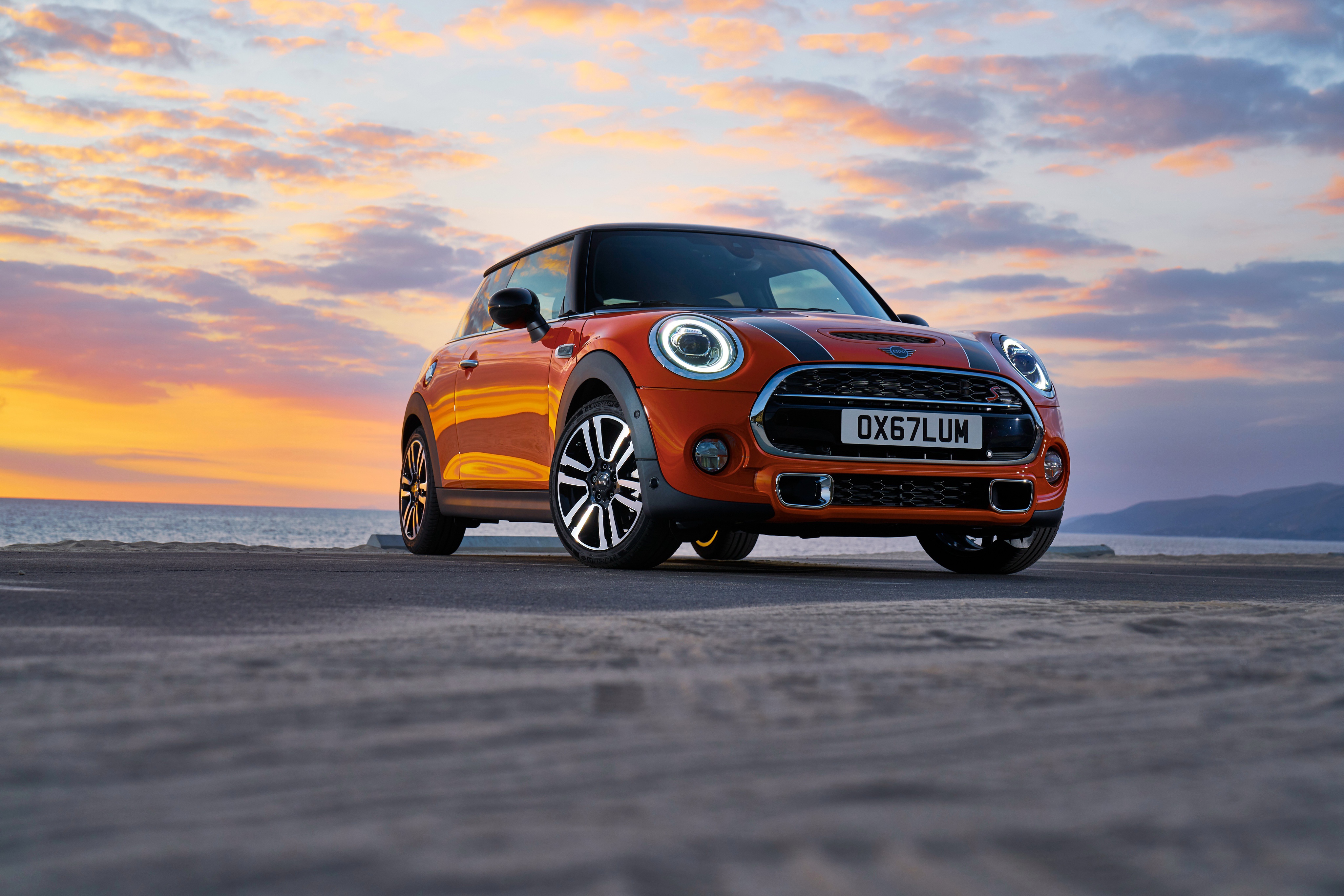 Car Compact Car Mini Mini Cooper Mini Cooper S Orange Car Vehicle 4096x2732