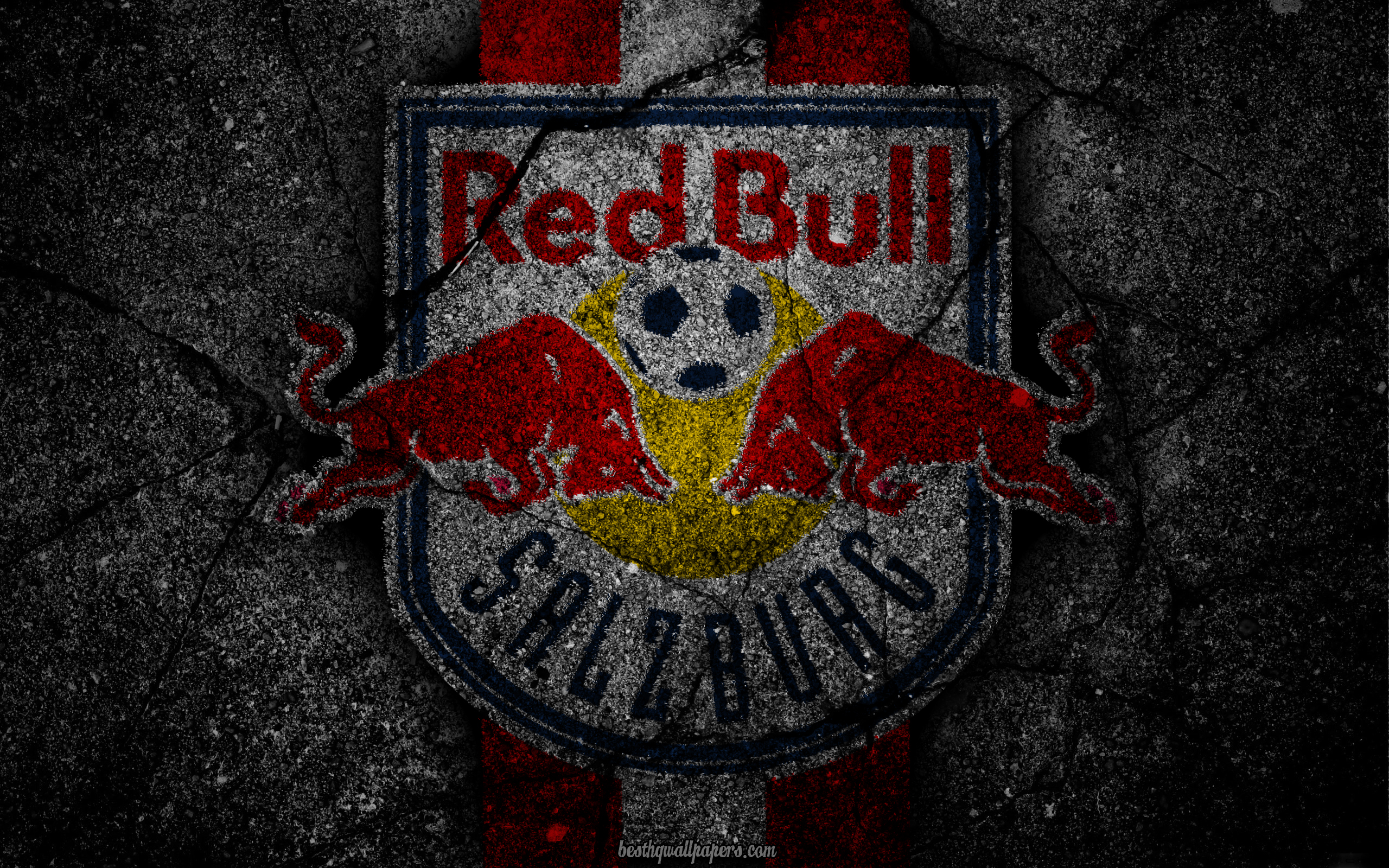 Emblem Fc Red Bull Salzburg Logo Soccer Wallpaper Resolution 2560x1600 Id Wallha Com