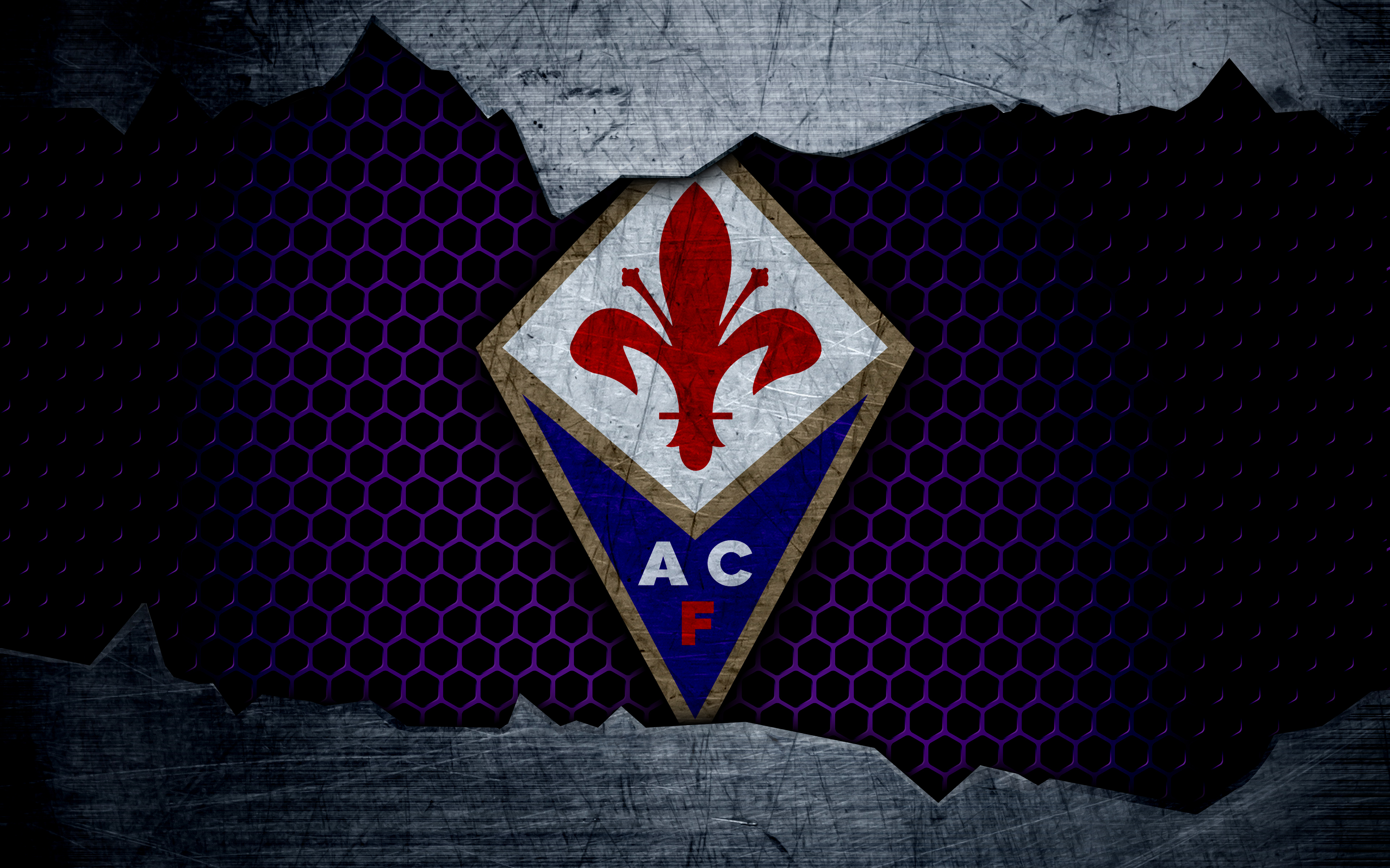 Acf Fiorentina Emblem Logo Soccer 3840x2400
