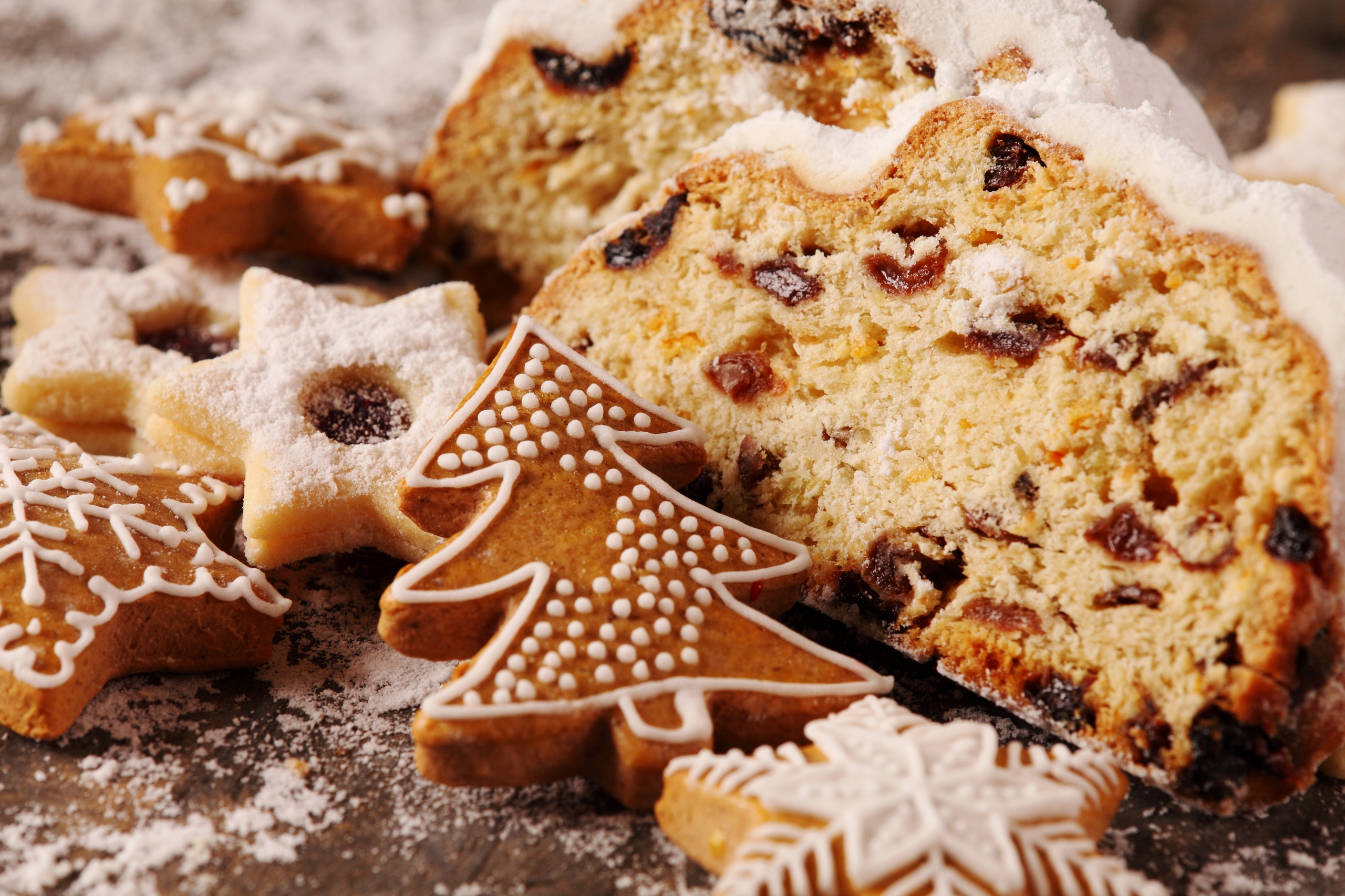 Cake Christmas Christmas Tree Cookie Gingerbread 2560x1706