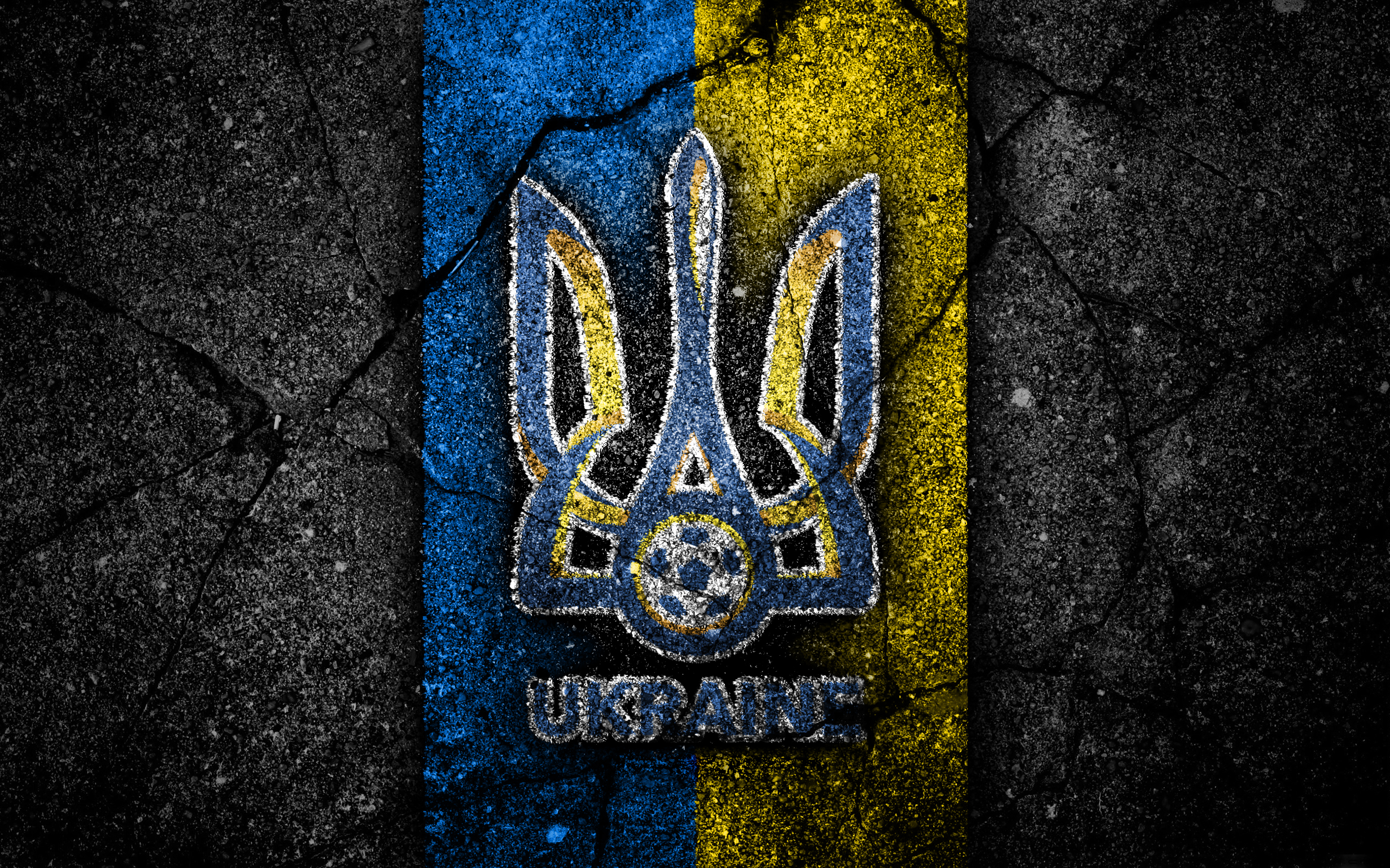 Emblem Logo Soccer Ukraine 3840x2400