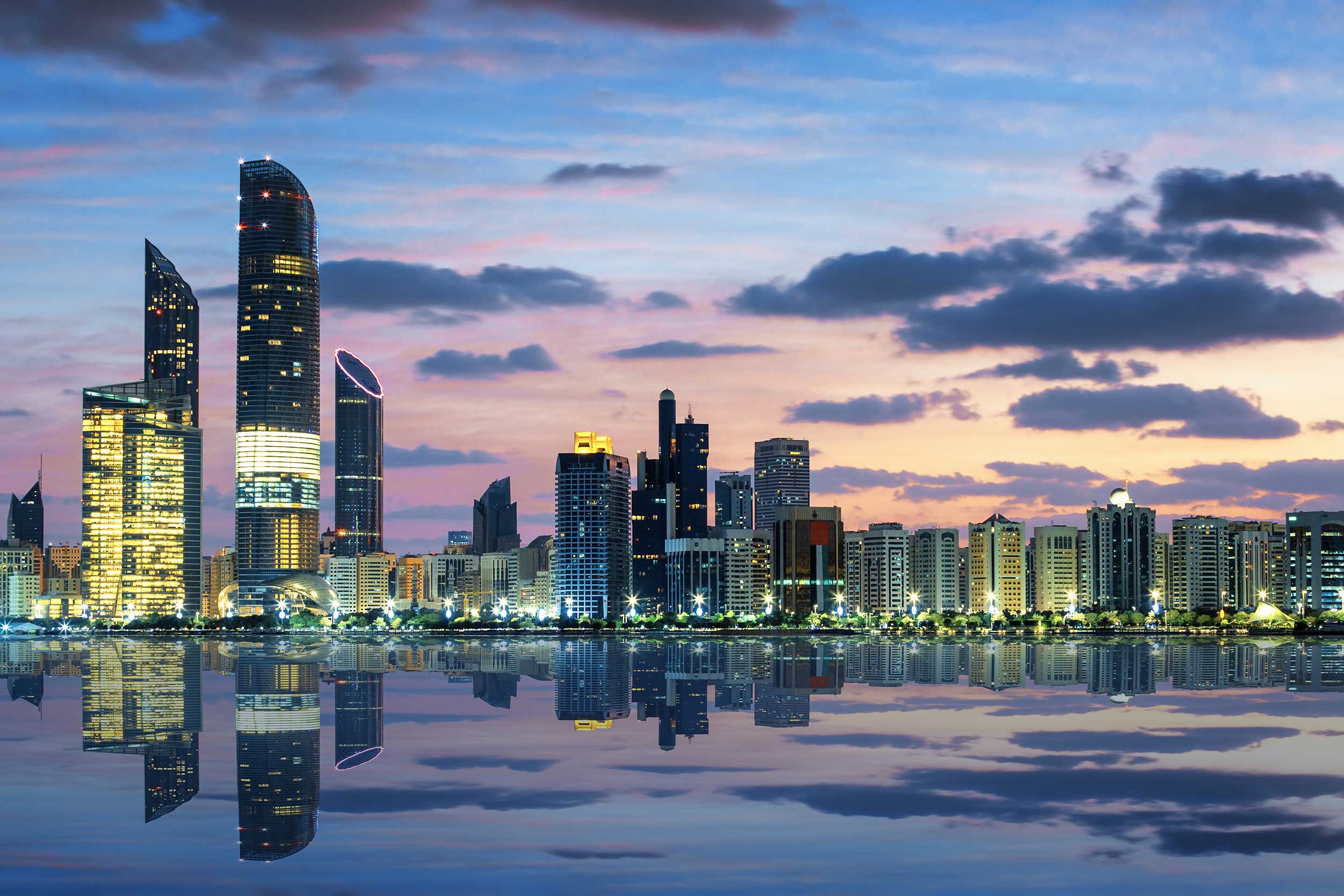 Abu Dhabi Building Etihad Towers Reflection United Arab Emirates 2500x1667