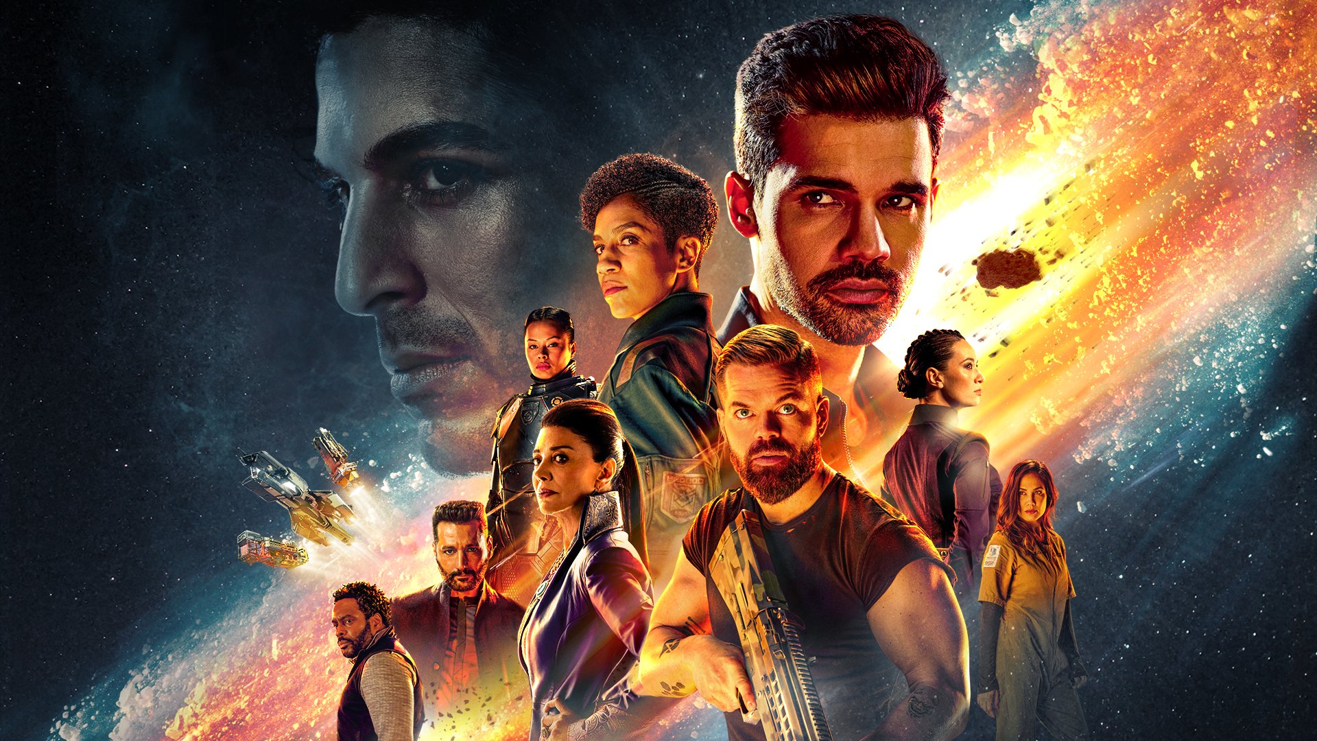 The Expanse Space Science Fiction TV Series Steven Strait Dominique Tipper Wes Chatham Cara Gee Jim  1920x1080