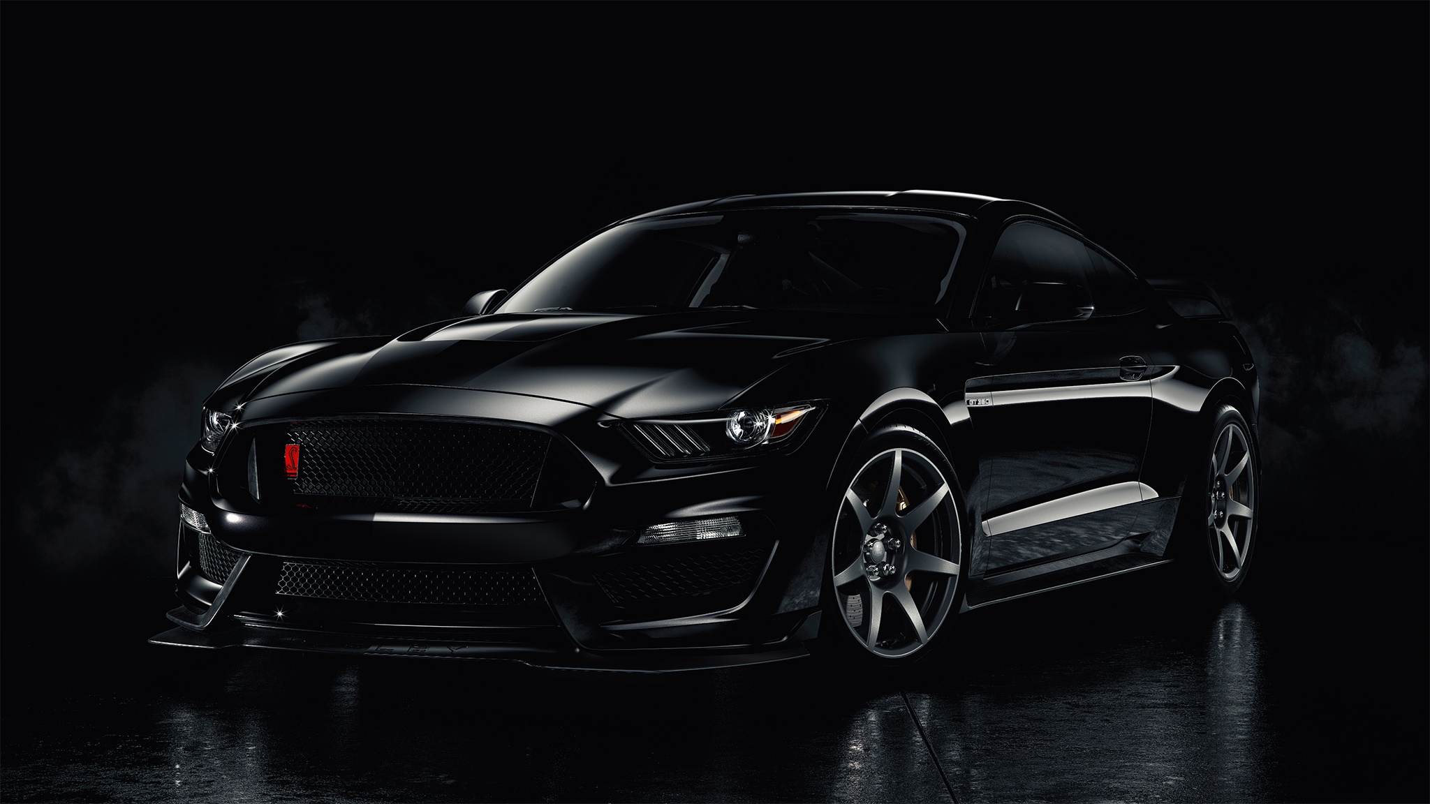 Black Car Car Ford Ford Mustang Muscle Car Vehicle 2048x1152