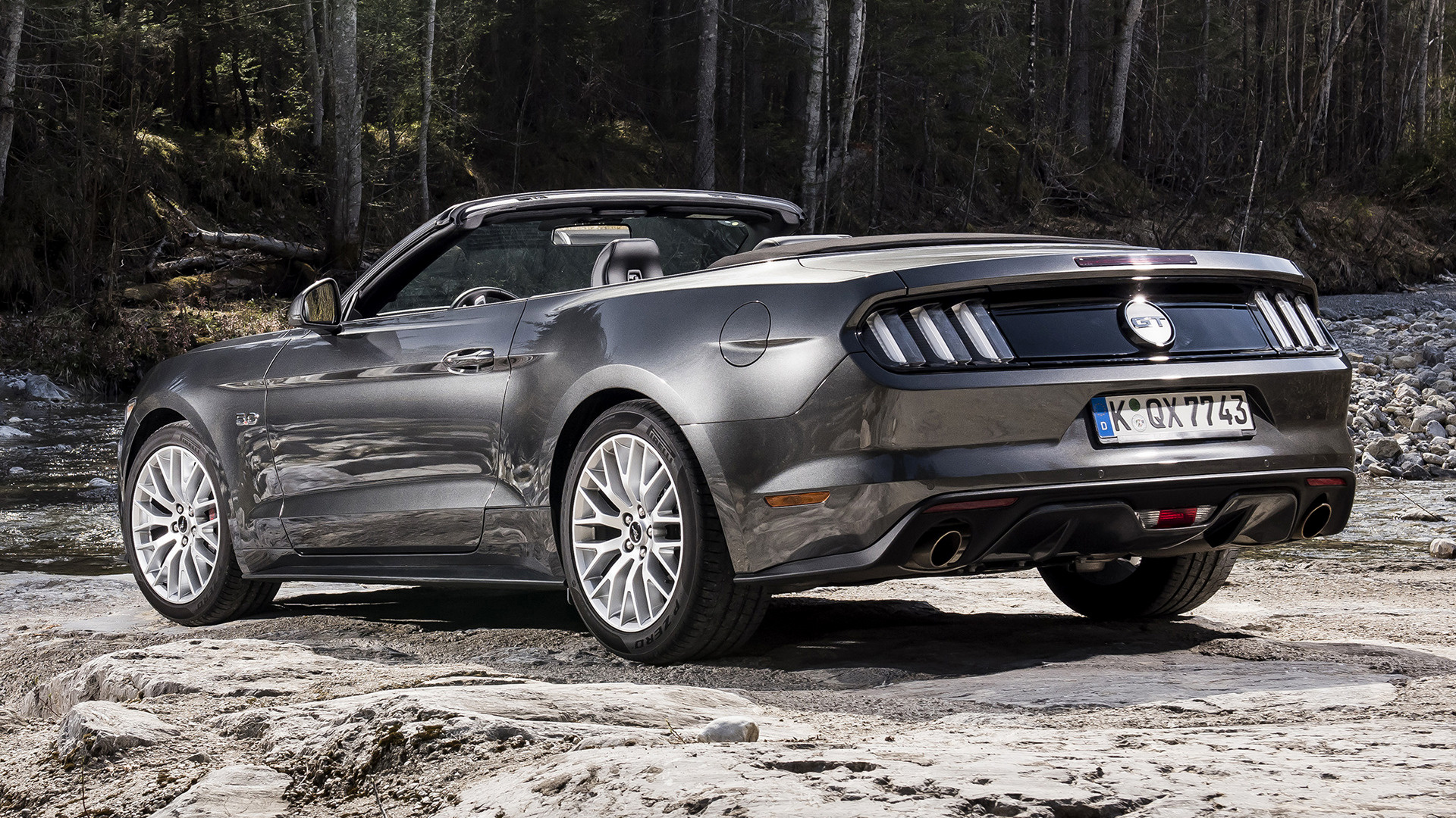 Car Convertible Ford Mustang Gt Muscle Car Silver Car 1920x1080