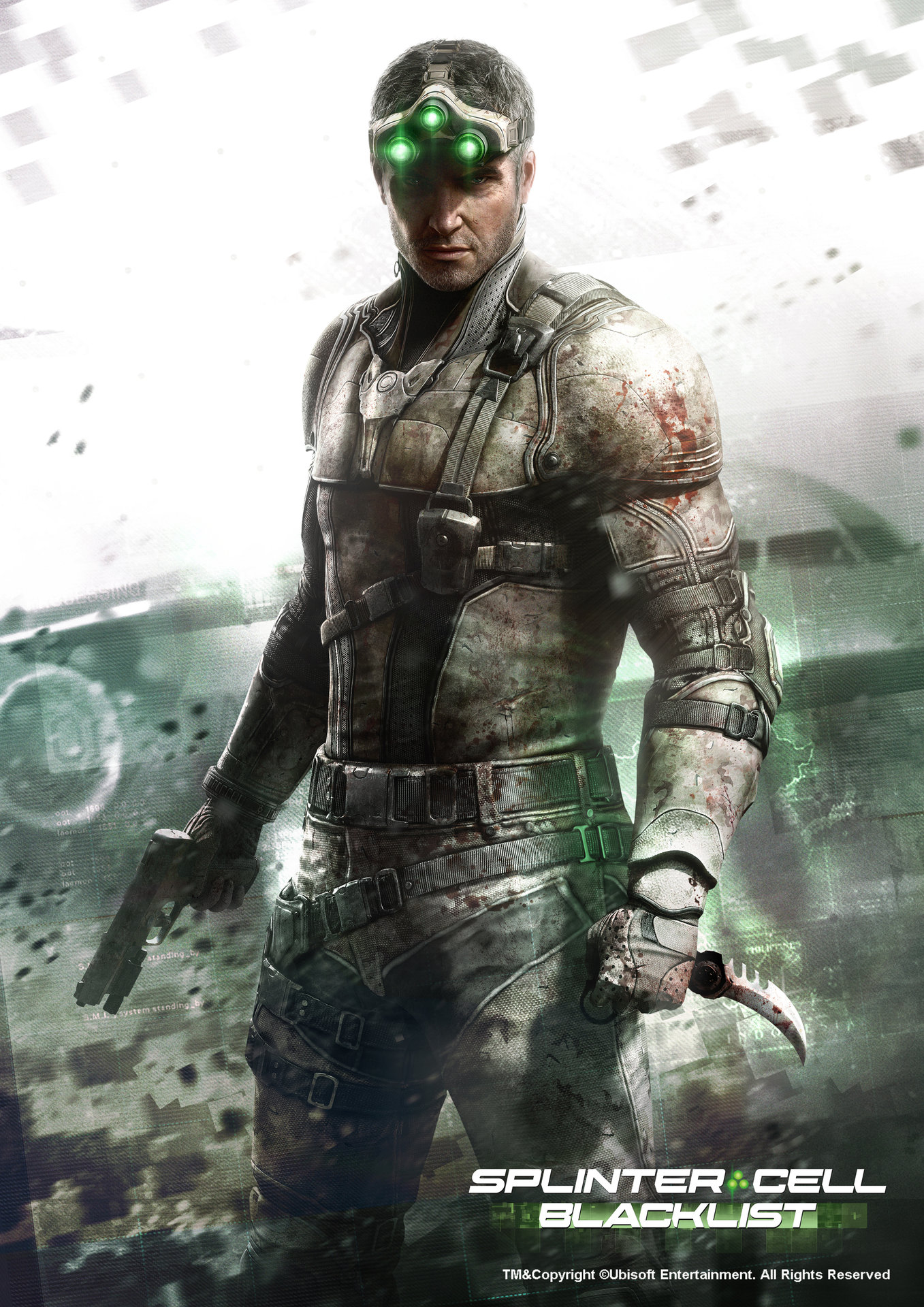 Sam Fisher Sam Splinter Cell Concept Art Video Game Art Green Eyes Tom Clancys Splinter Cell Blackli 1357x1920