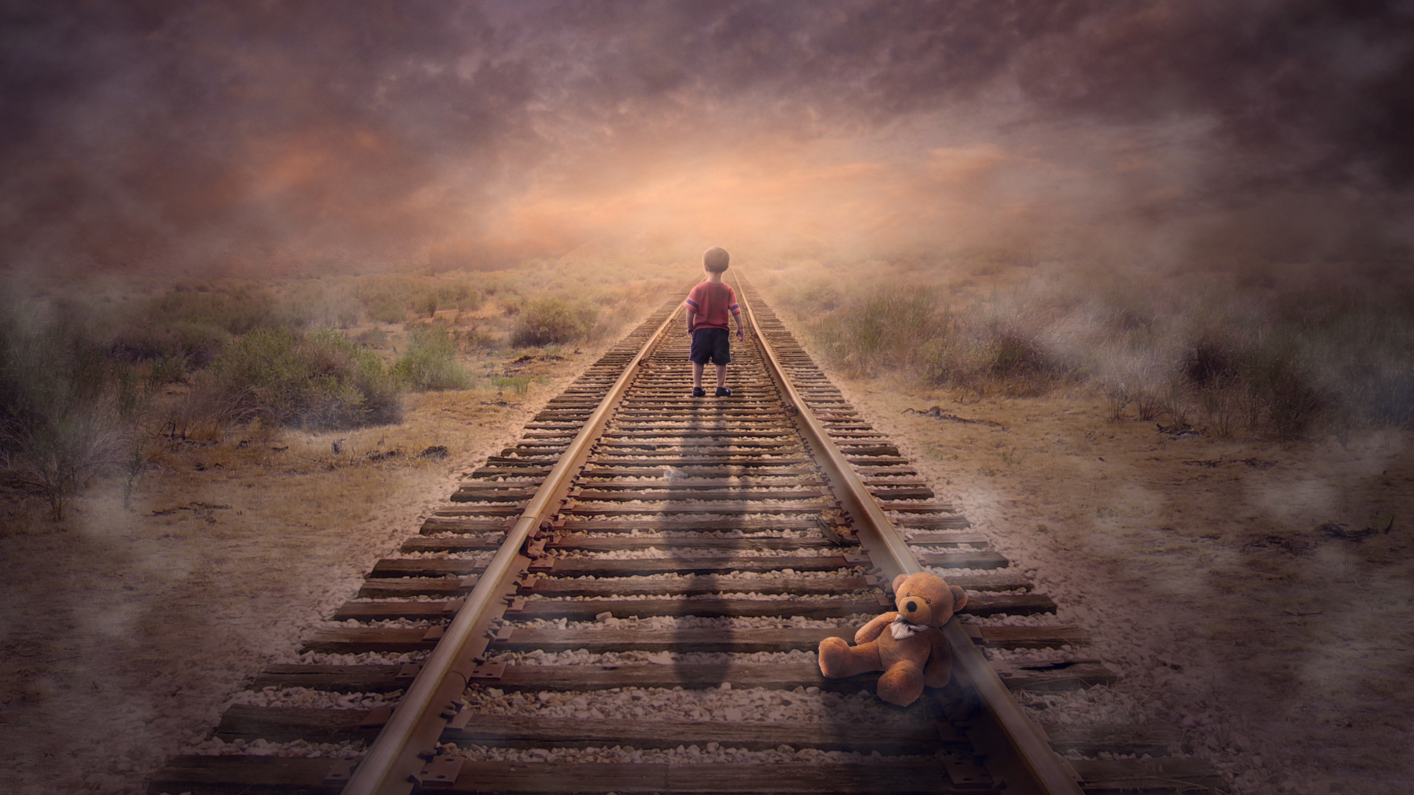 Railroad Stuffed Animal Teddy Bear 2880x1620
