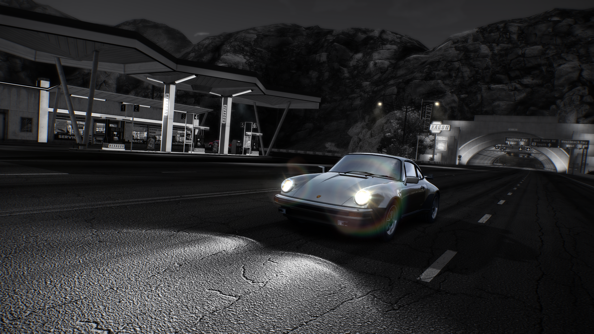 Need For Speed Hot Pursuit Porsche 911 RSR Monochrome Video Games 1920x1080