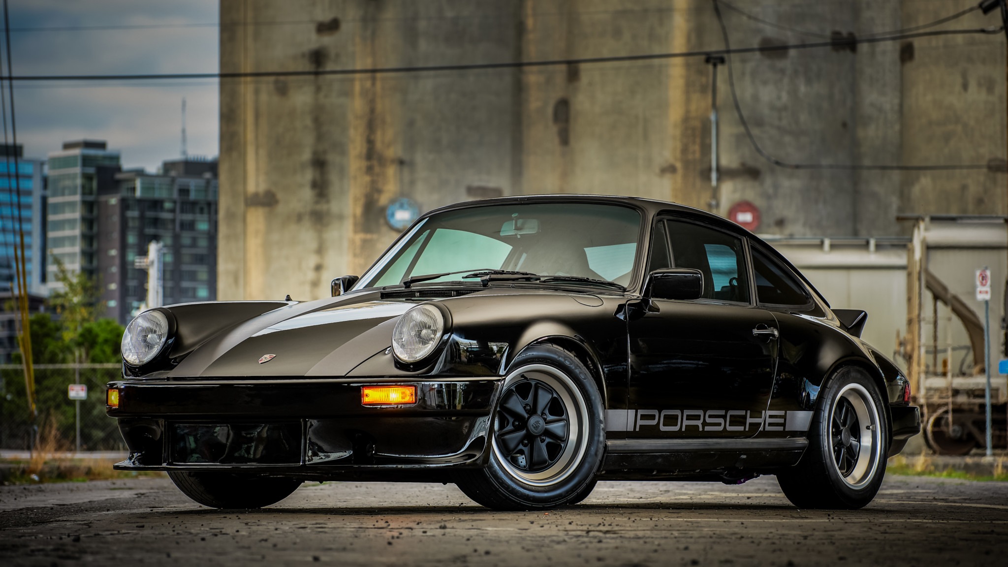 Black Car Car Old Car Porsche 911sc Sport Car 2048x1152