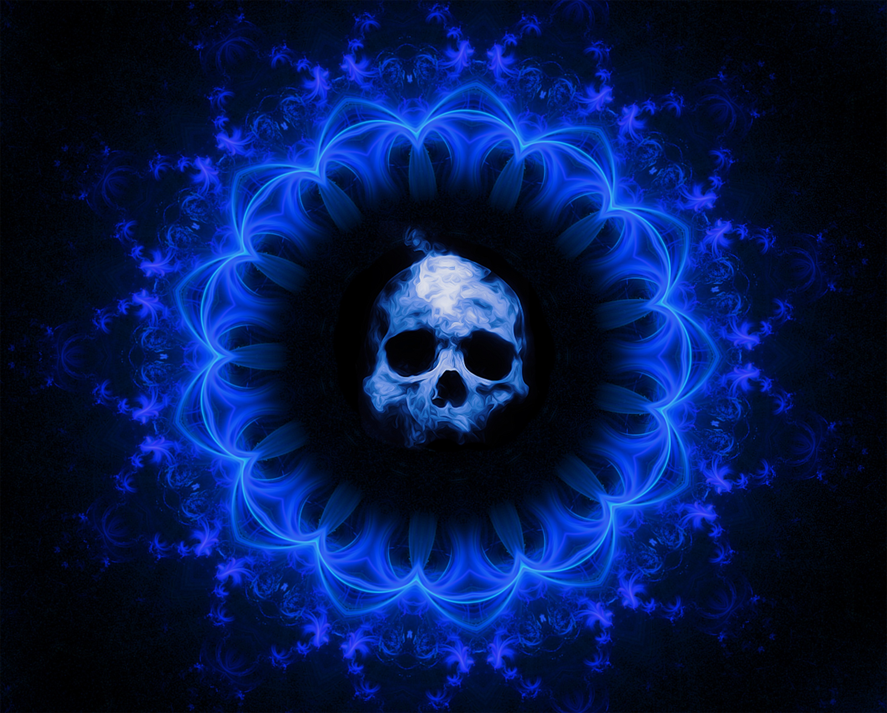 Blue Pattern Skull 3000x2410