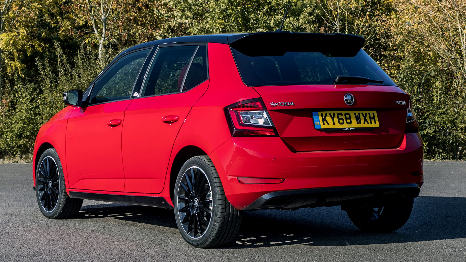 Car Hatchback Red Car Skoda Fabia Monte Carlo 1920x1080