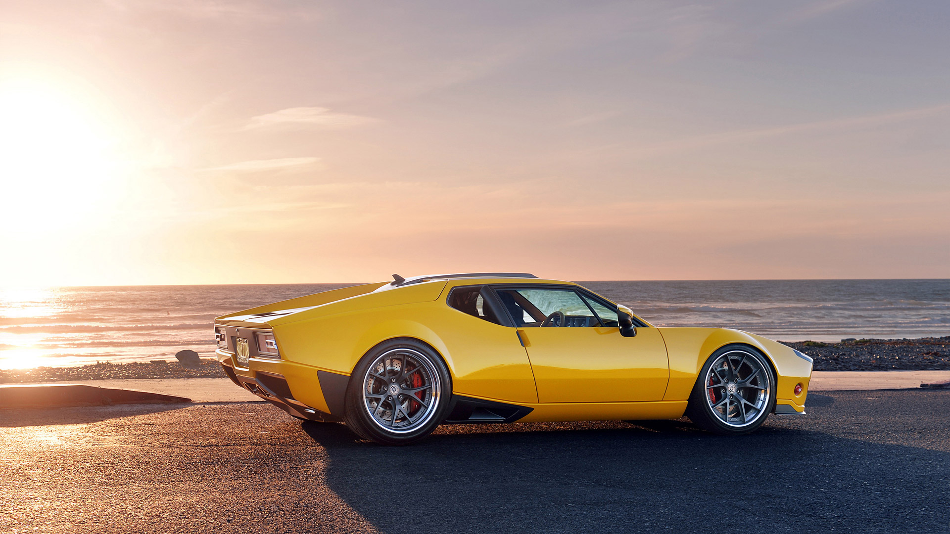 Car De Tomaso Pantera Ringbrothers Sport Car Yellow Car 1920x1080