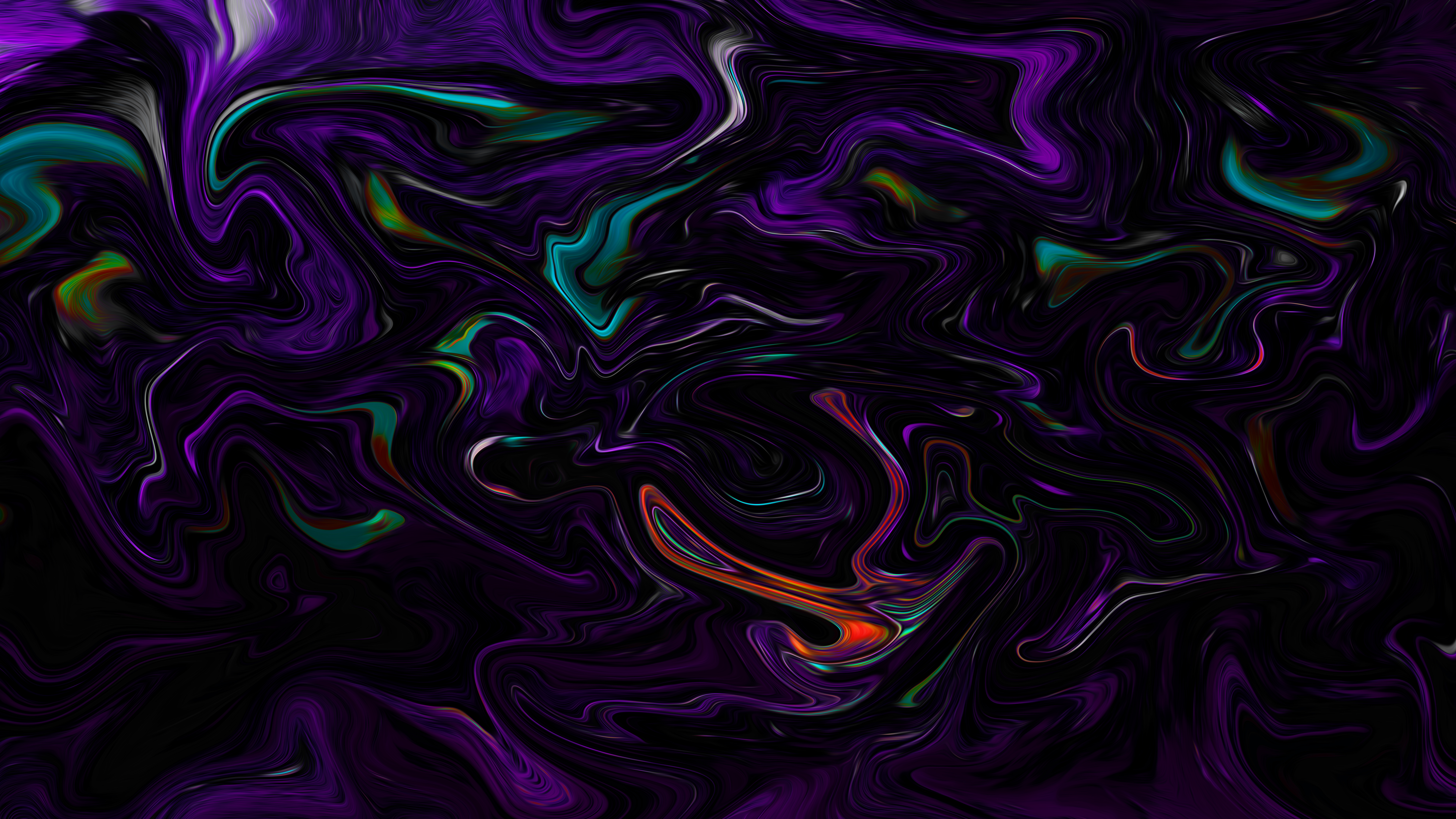 Abstract Fluid Liquid Colorful Artwork Digital Art Shapes Paint Brushes 8 K 7680x4320
