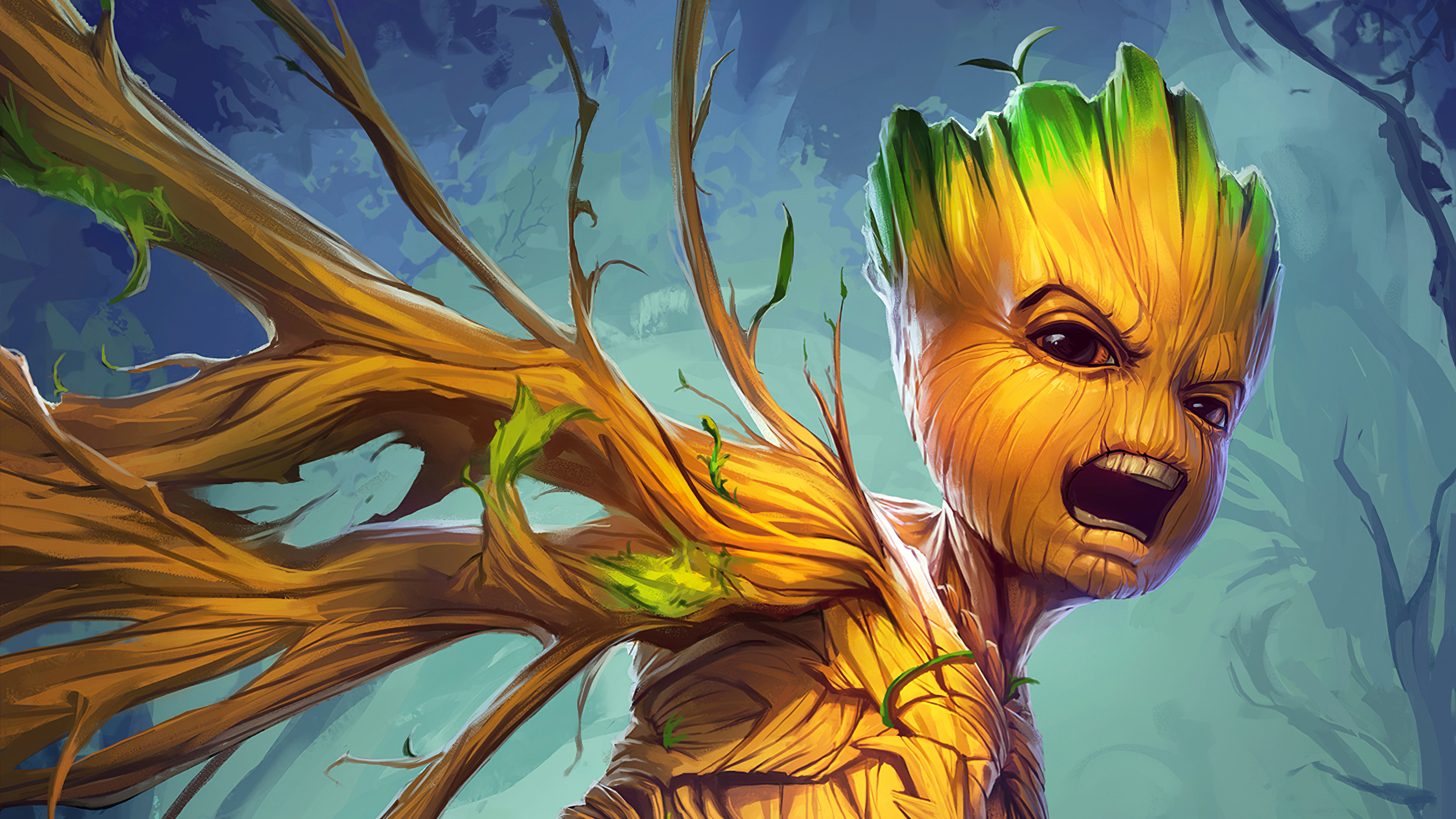 Baby Groot Guardians Of The Galaxy Marvel Comics 2500x1406