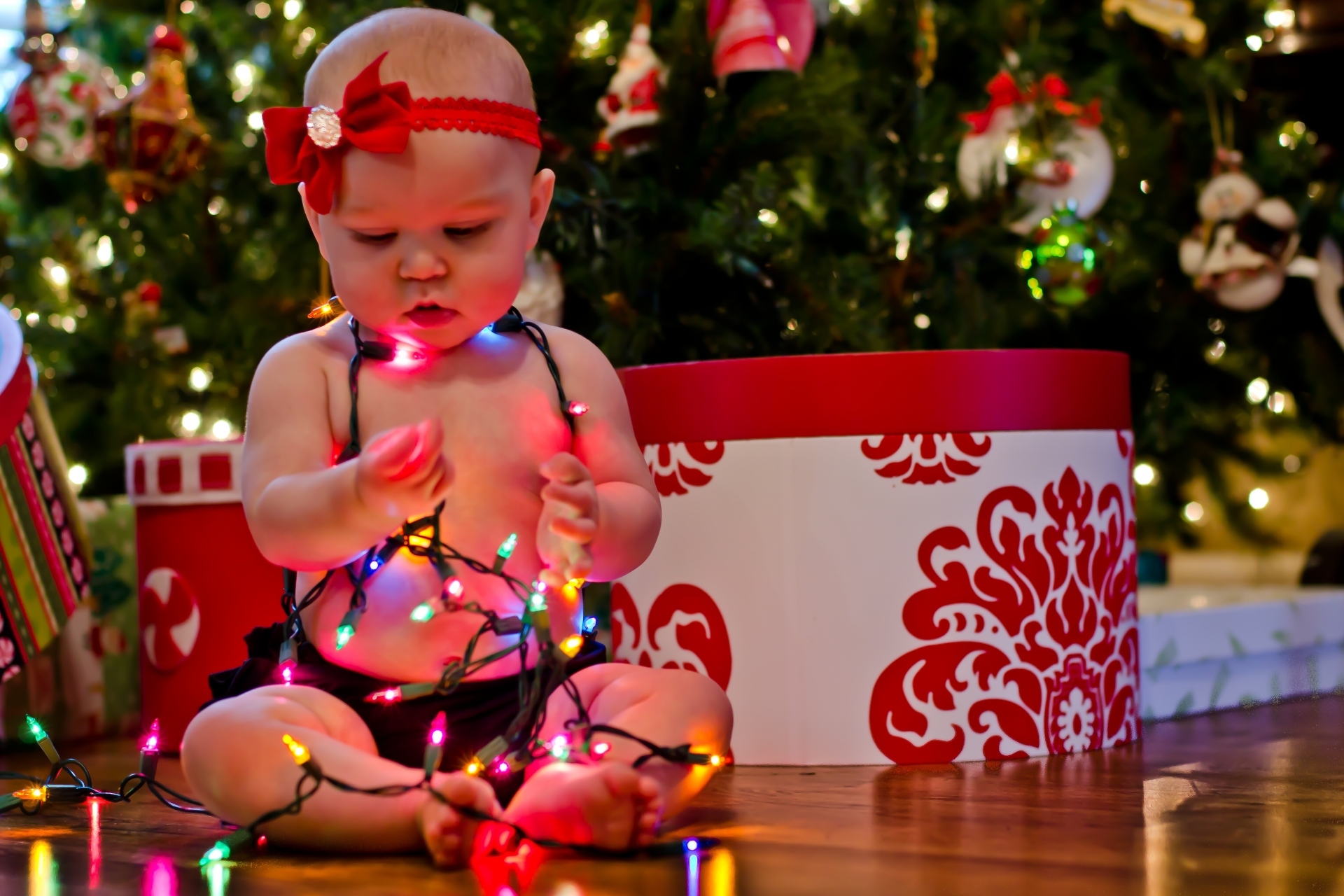 Baby Christmas Decoration Ligths 1920x1280