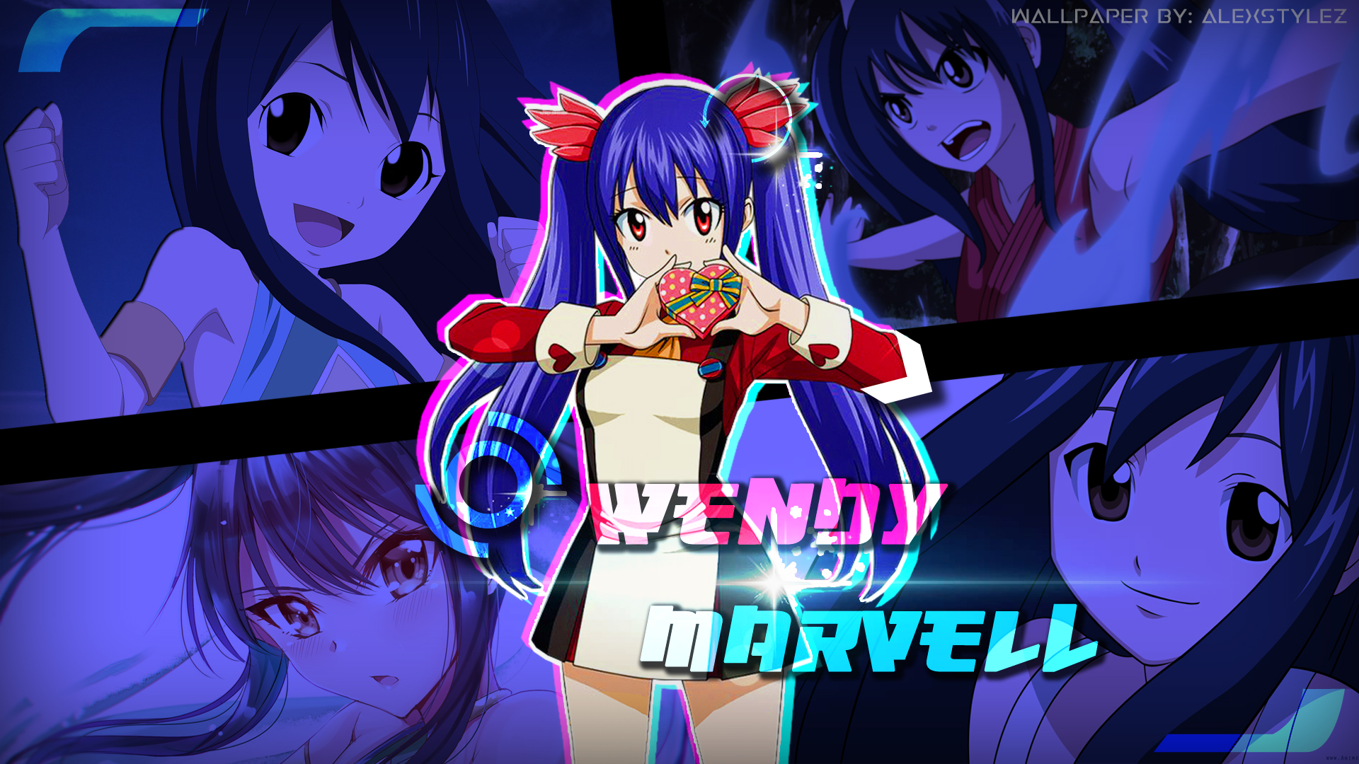 Fairy Tail Anime Anime Girls Marvell Wendy Blue Dragon Slayers 1920x1080
