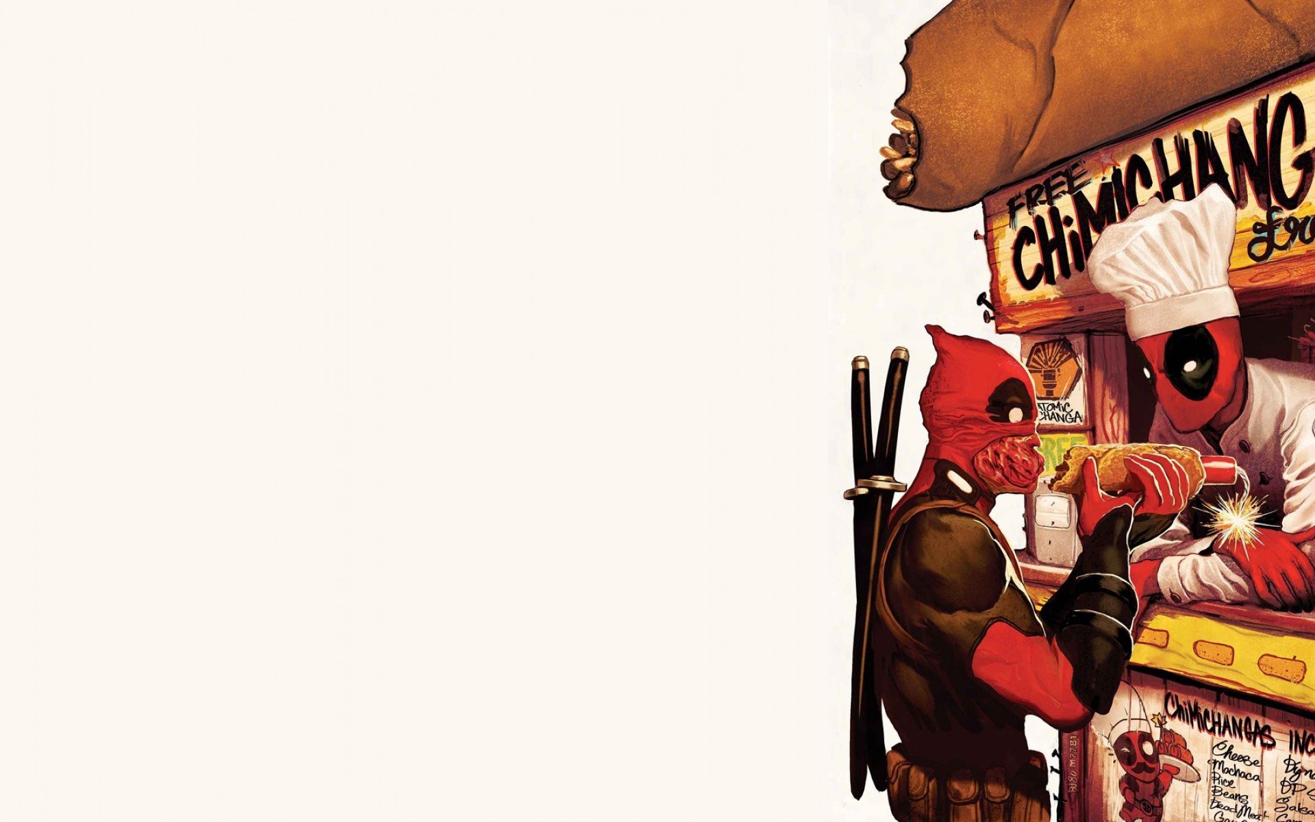 Deadpool Hot Dog Marvel Comics 1920x1200