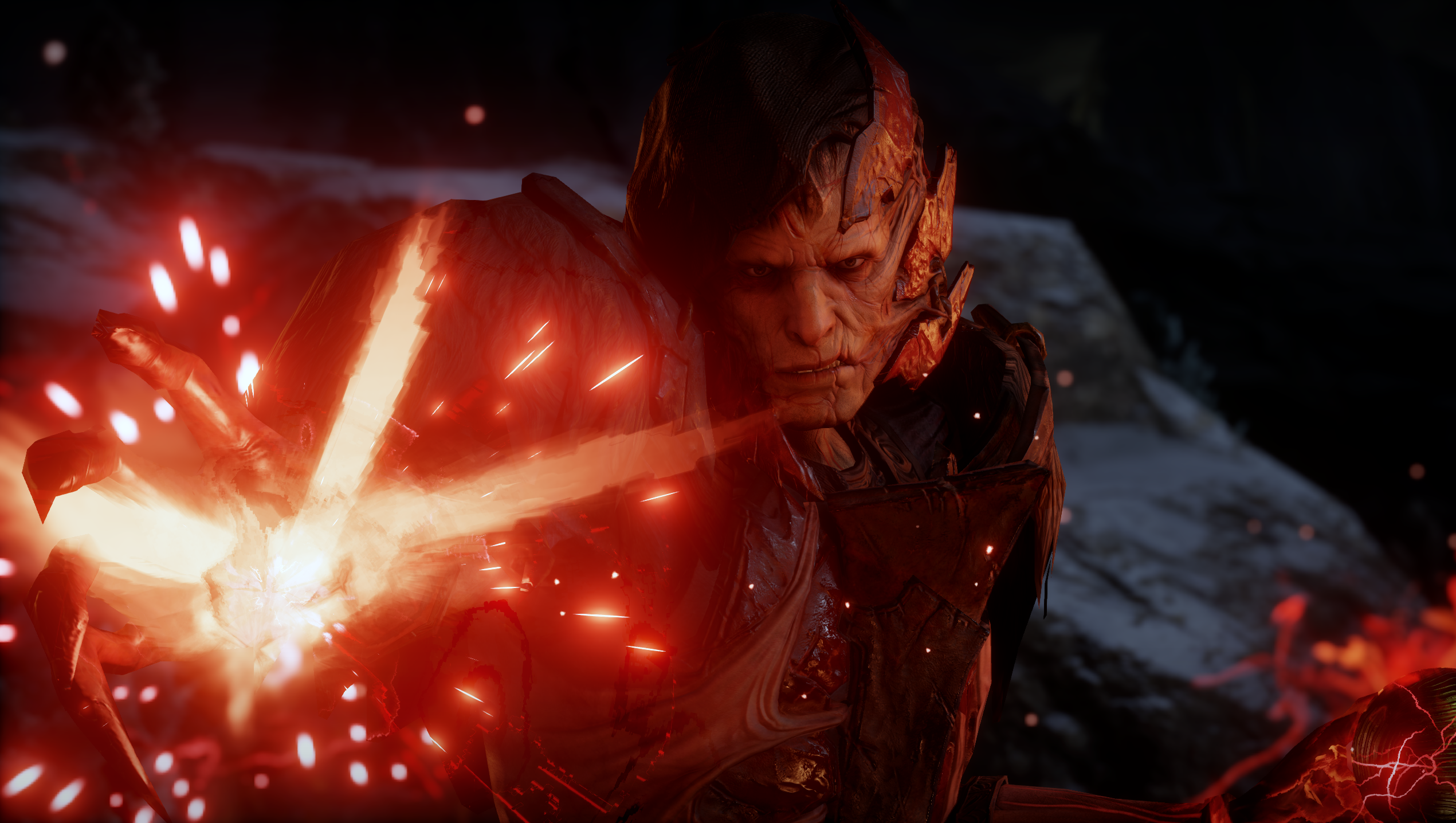 Dragon Age Inquisition Dragon Age Corypheus Fire Red Orange Bad Guys Video Games PC Gaming 2541x1436