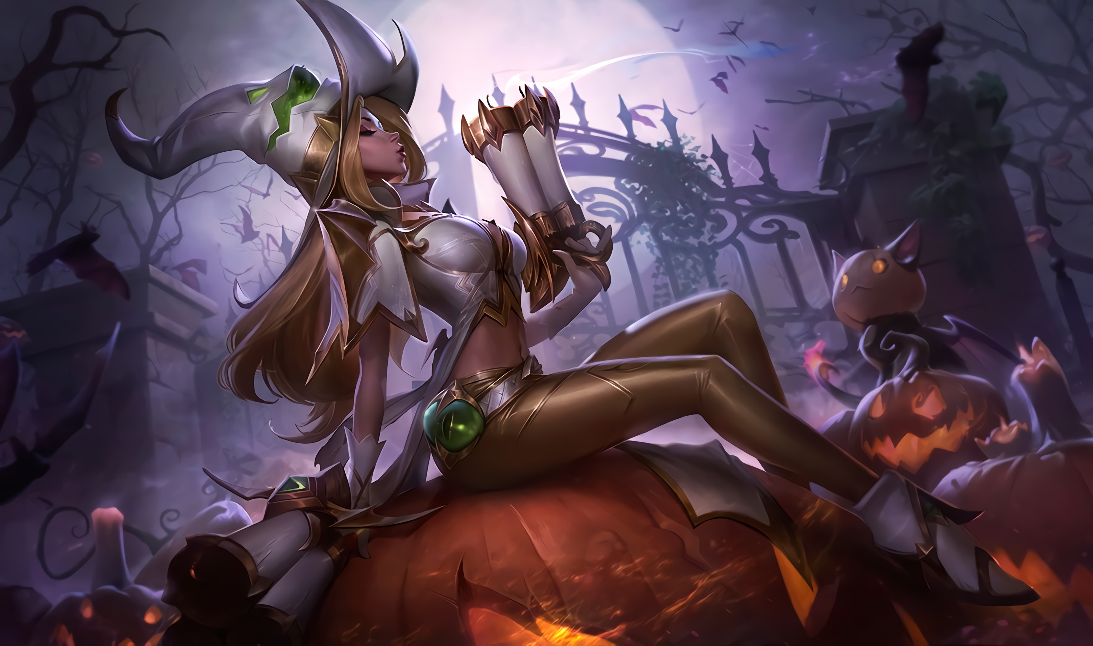 League Of Legends Miss Fortune League Of Legends Miss Fortune Halloween Candles Jack O Lantern 3500x2067