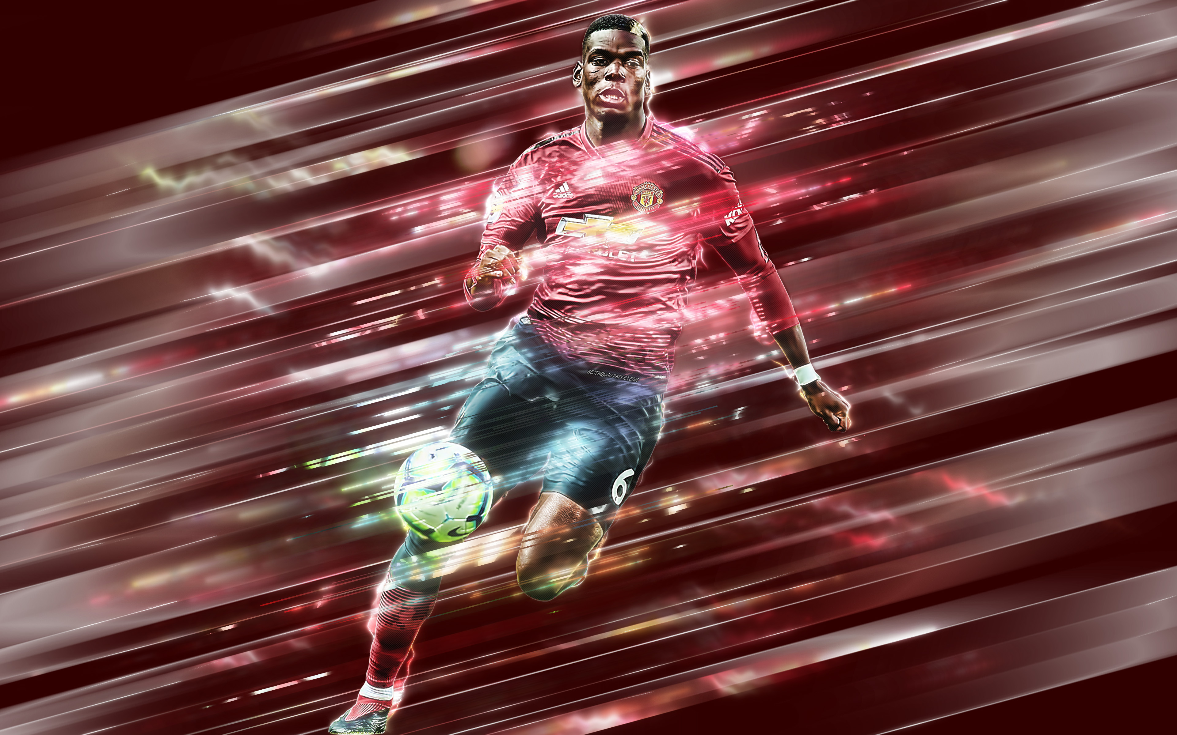 French Manchester United F C Paul Pogba Soccer 3840x2400