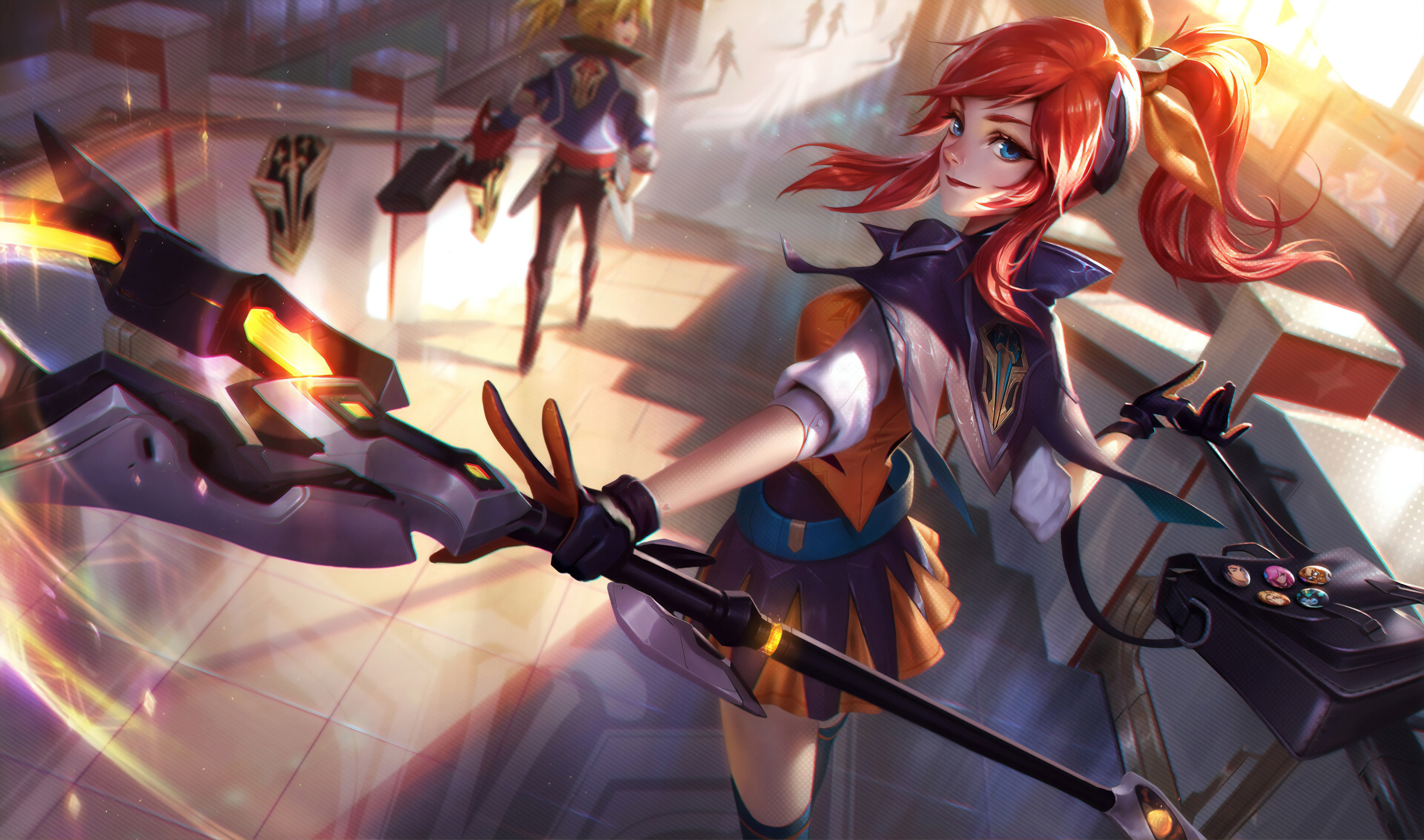 Blue Eyes Girl League Of Legends Lux League Of Legends Red Hair 3840x2266