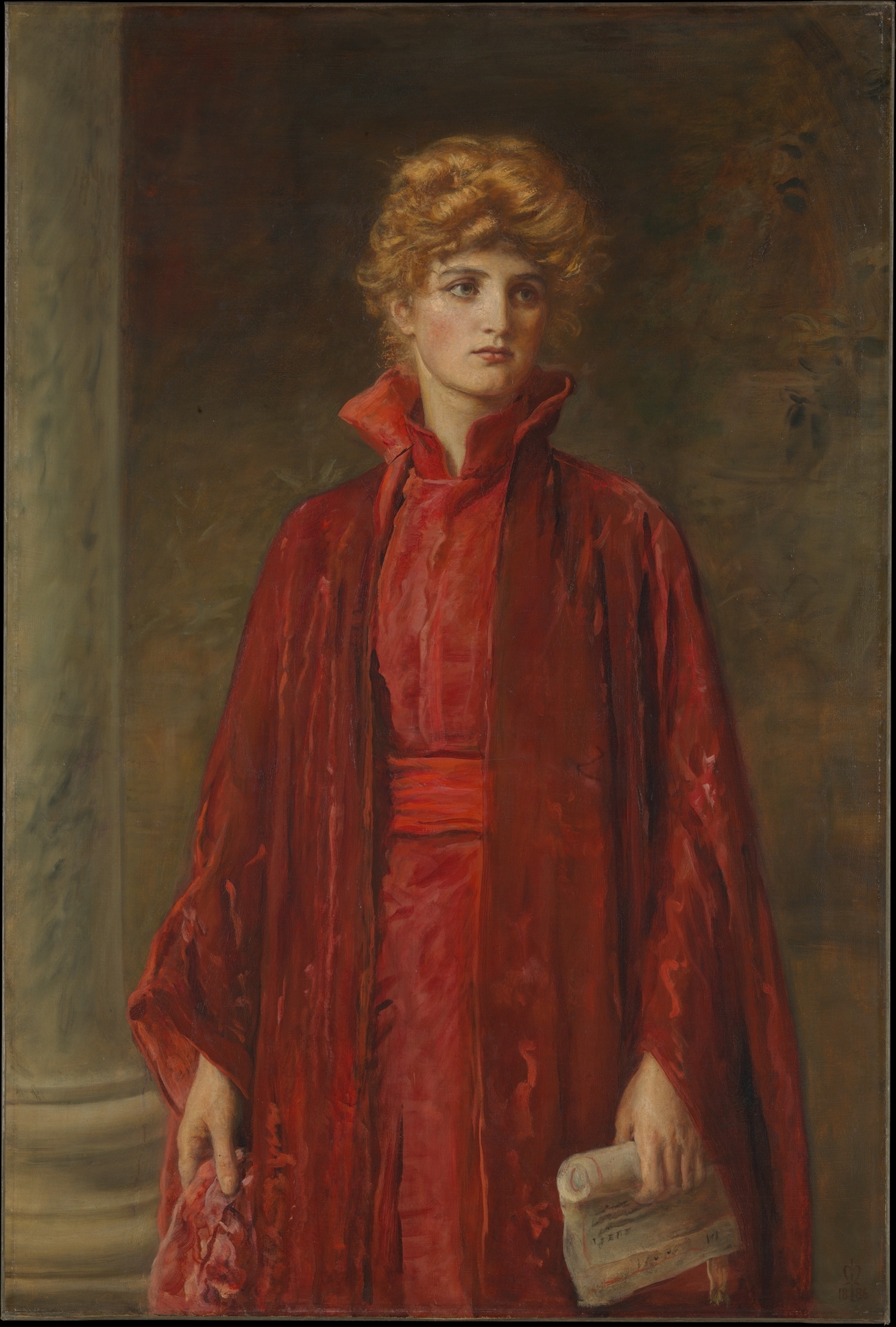 Artwork Painting Women Red Cape John Everett Millais 1307x1936
