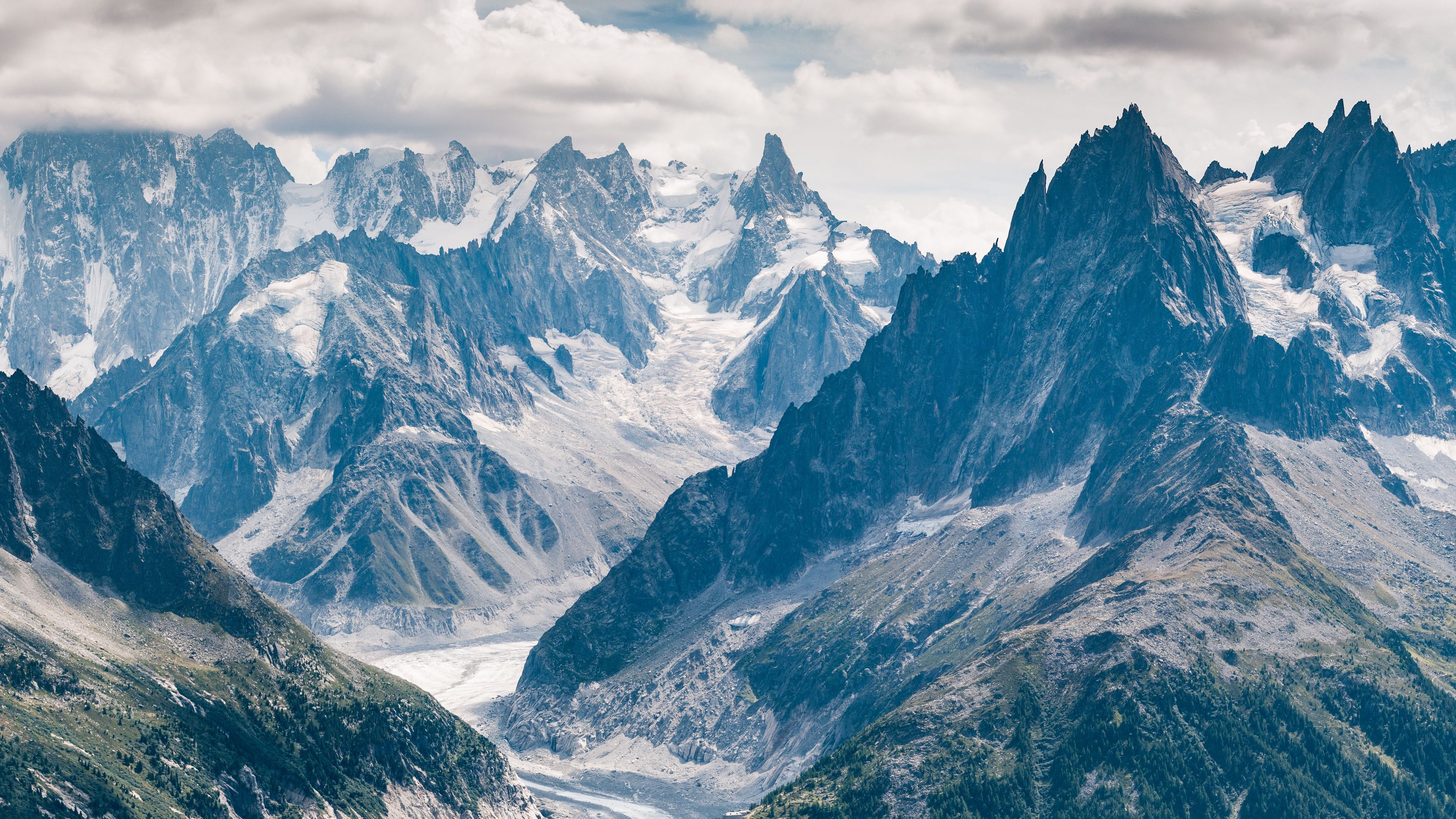 Chamonix Mont Blanc France Landscape Mountains Nature 3840x2160