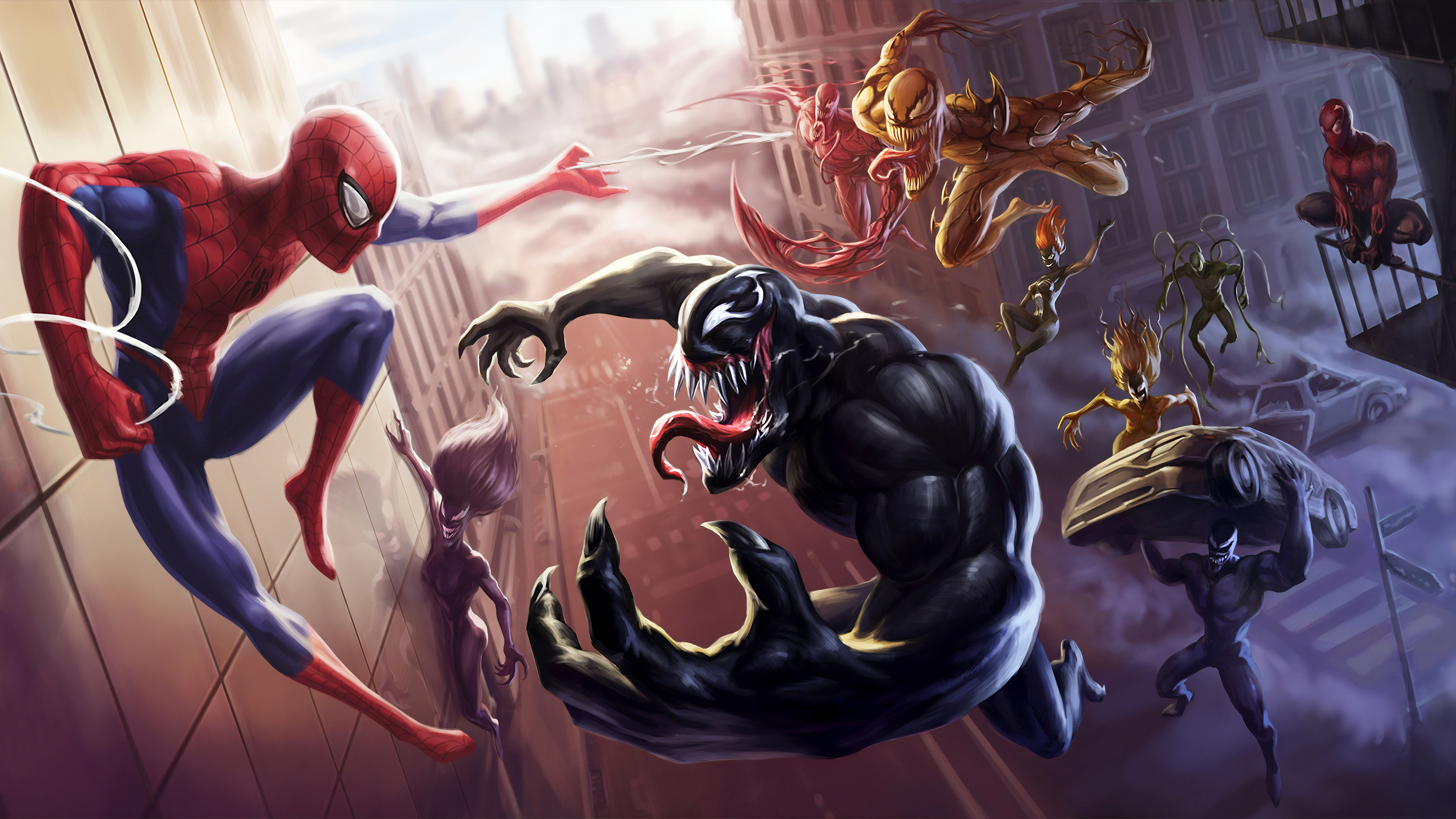 Carnage Marvel Comics Spider Man Venom 3840x2160