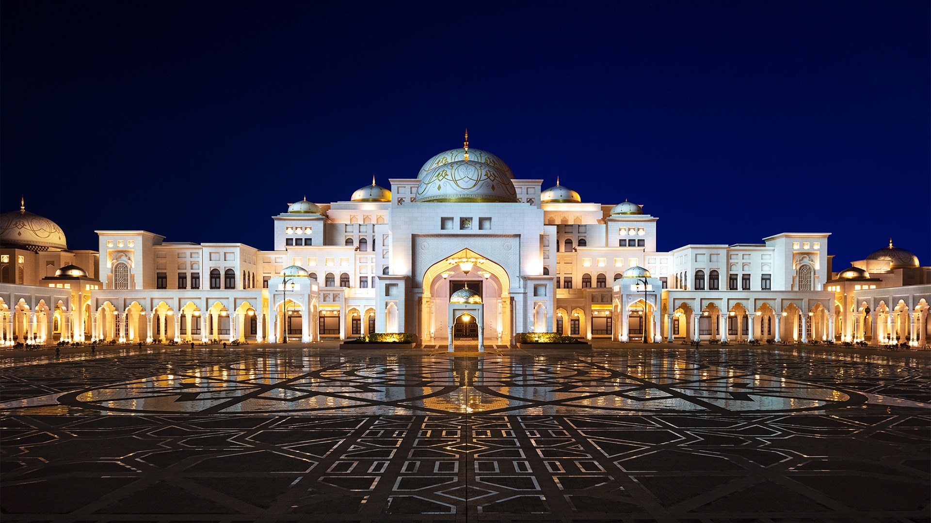 Architecture Dome Palace Qasr Al Watan United Arab Emirates 1920x1080