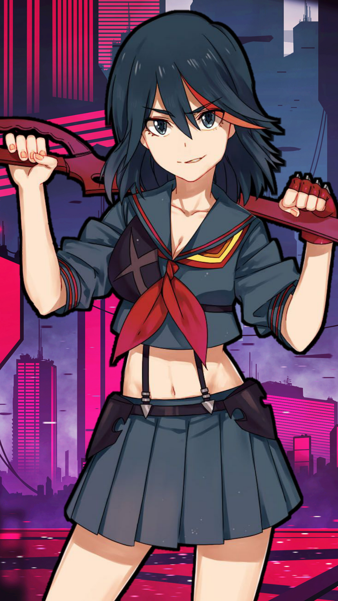 Kill La Kill Anime Anime Girls Matoi Ryuuko Sword 1080x1920
