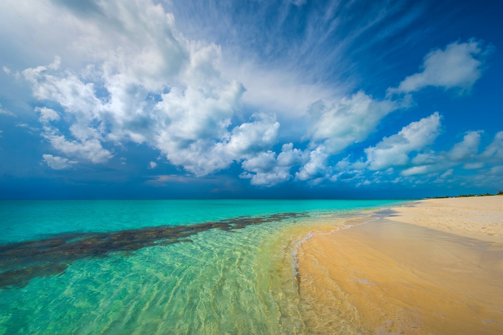 Beach Blue Cloud Earth Horizon Ocean Sand Sky Turquoise 1700x1135