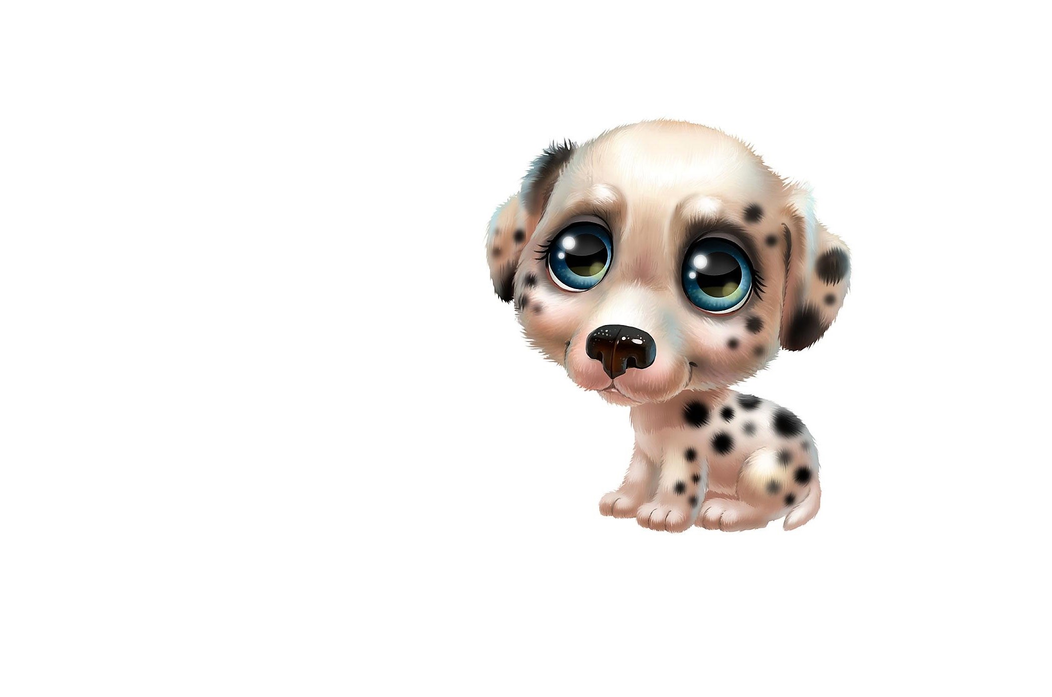 Artistic Blue Eyes Dalmatian Dog Puppy 2106x1396