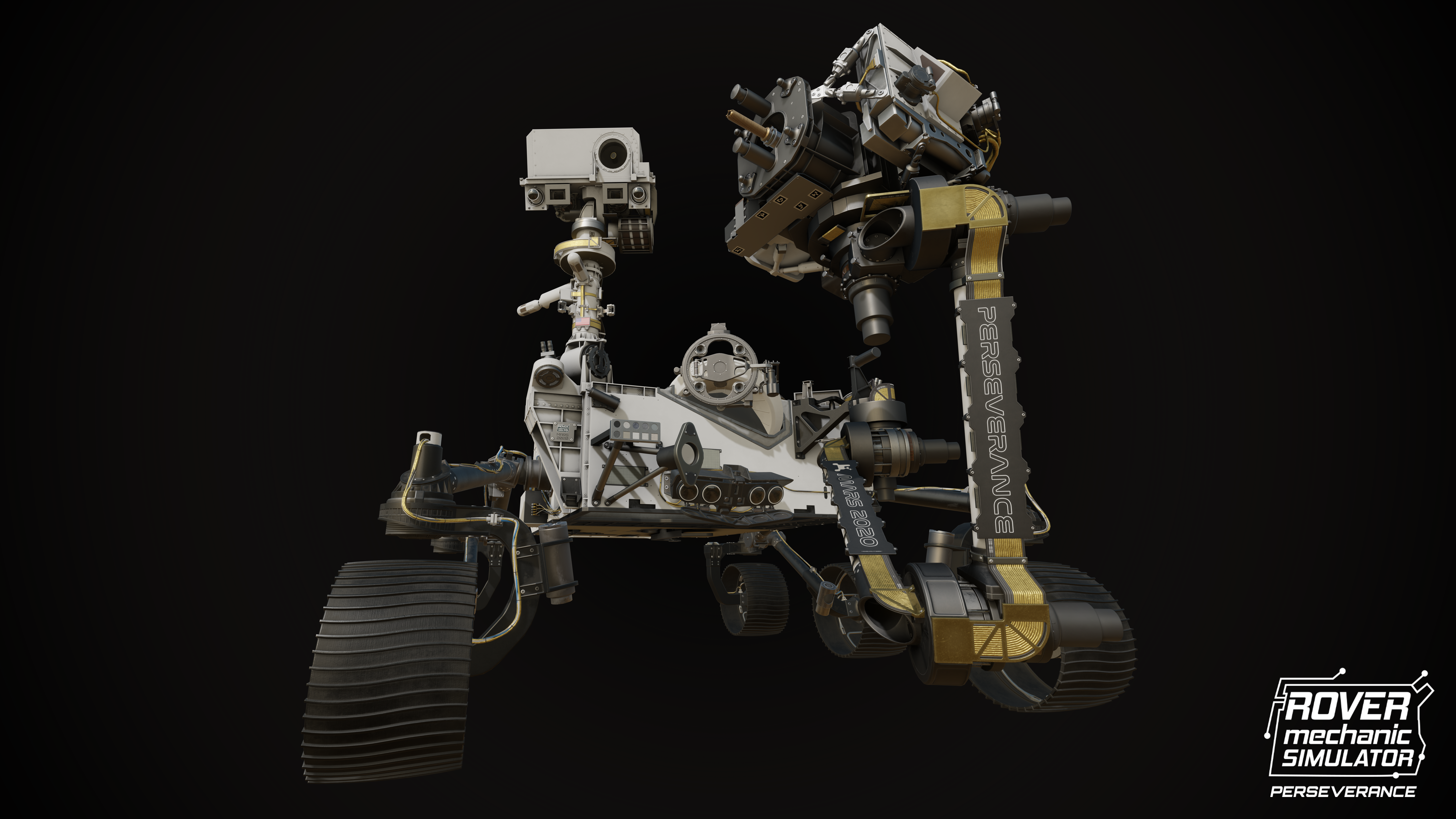 Perseverance Mars Robot Mars Rover Rover NASA Curiosity Video Game Art 7680x4320