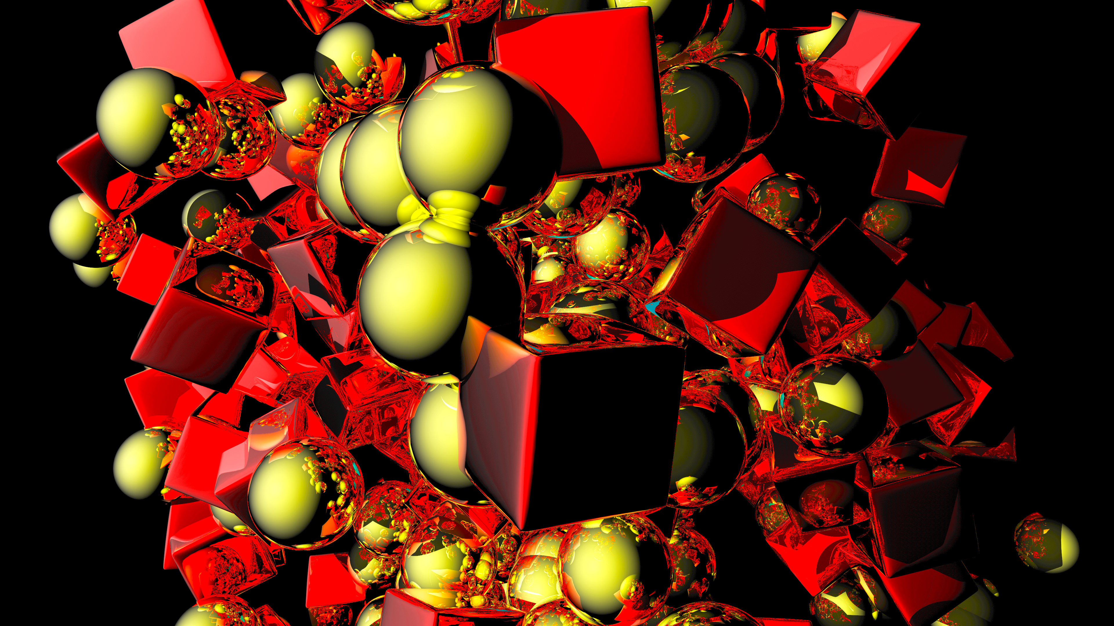 3d Abstract Cube Sphere 3840x2160