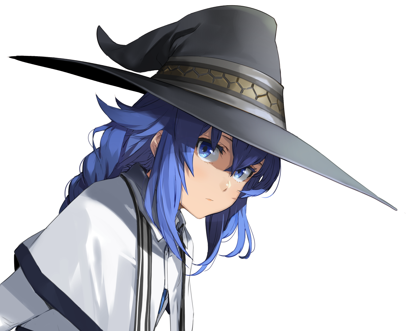 Mushoku Tensei Witch Hat Anime Girls Witch French Braid Bangs Blue Hair Blushing Blue Eyes Long Hair 1335x1078