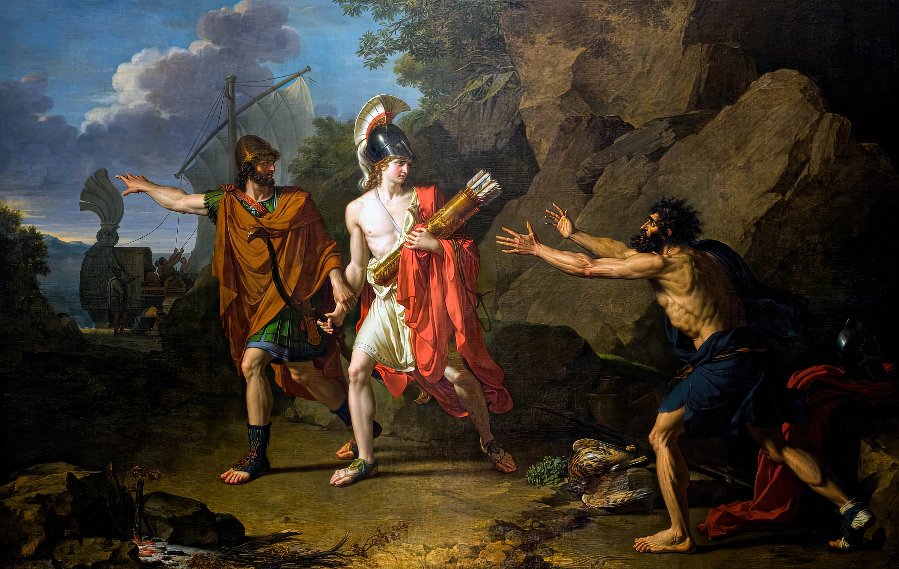 Ulysses And Neoptolemus Taking Hercules Arrows From Philoctetes Francois Xavier Fabre Ulysses Odysse 3000x1900